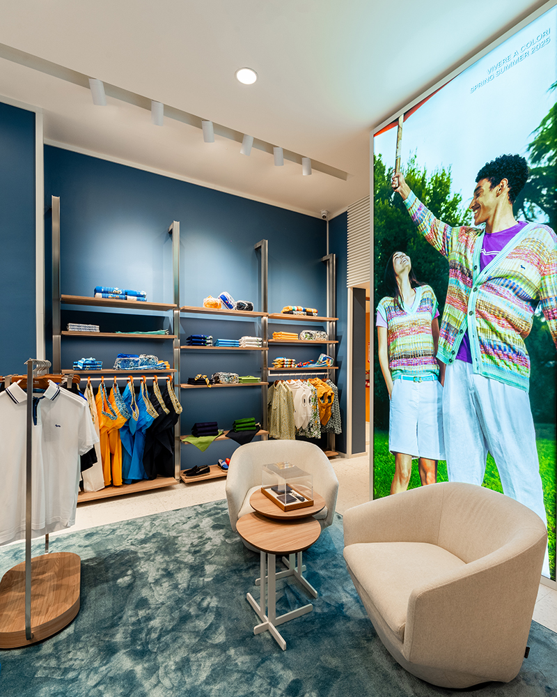 Area lounge dello store Harmont & Blaine a Miami Brickell.