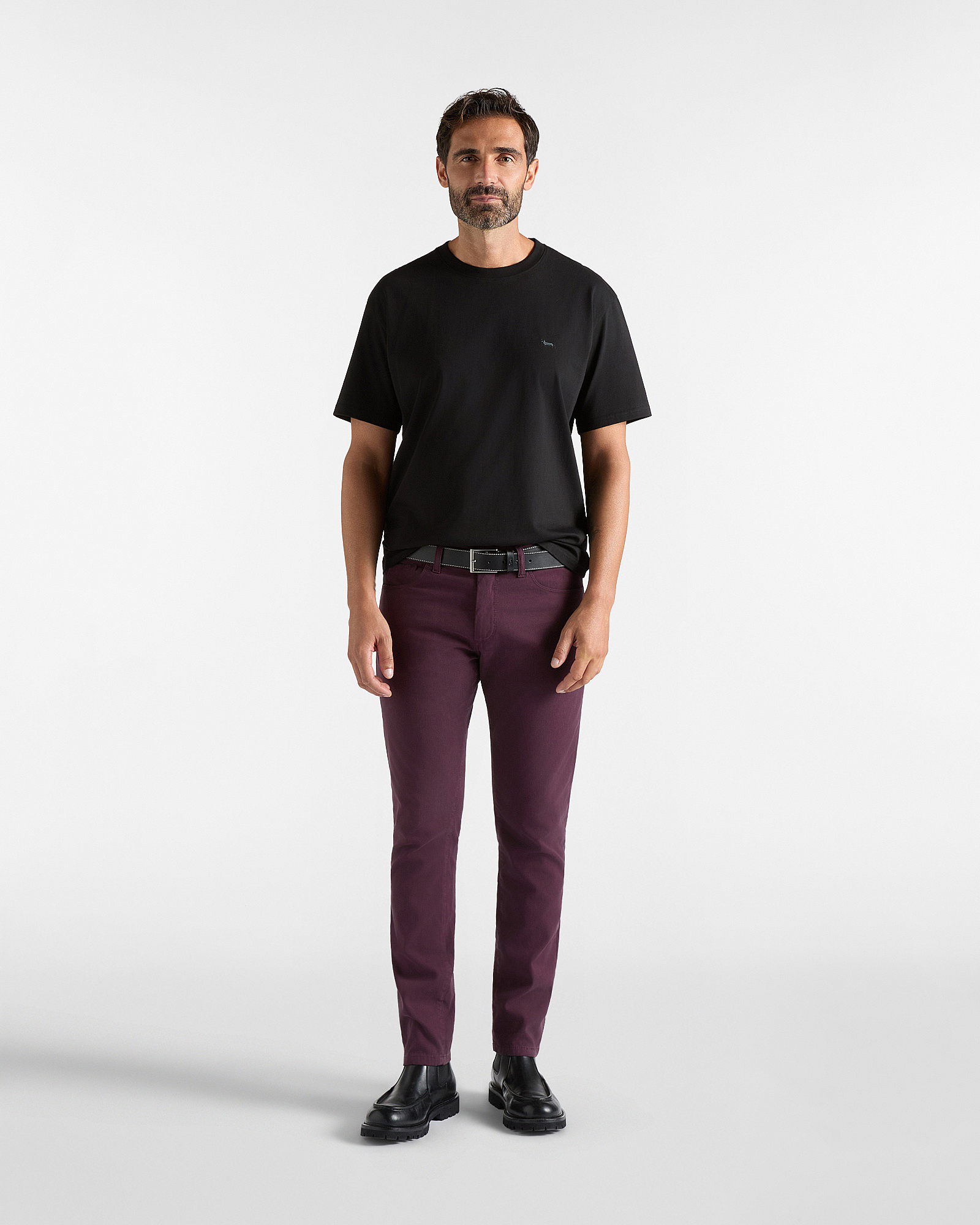 T-shirt Uomo in 100% puro cotone Relaxed Fit, NERO, large