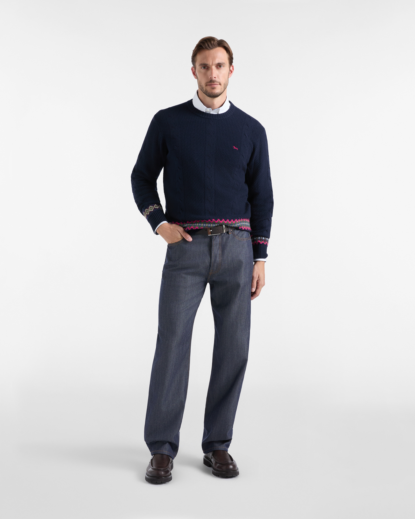 Maglia Uomo in misto lana Regular Fit Made in Italy, BLU SPORT, large