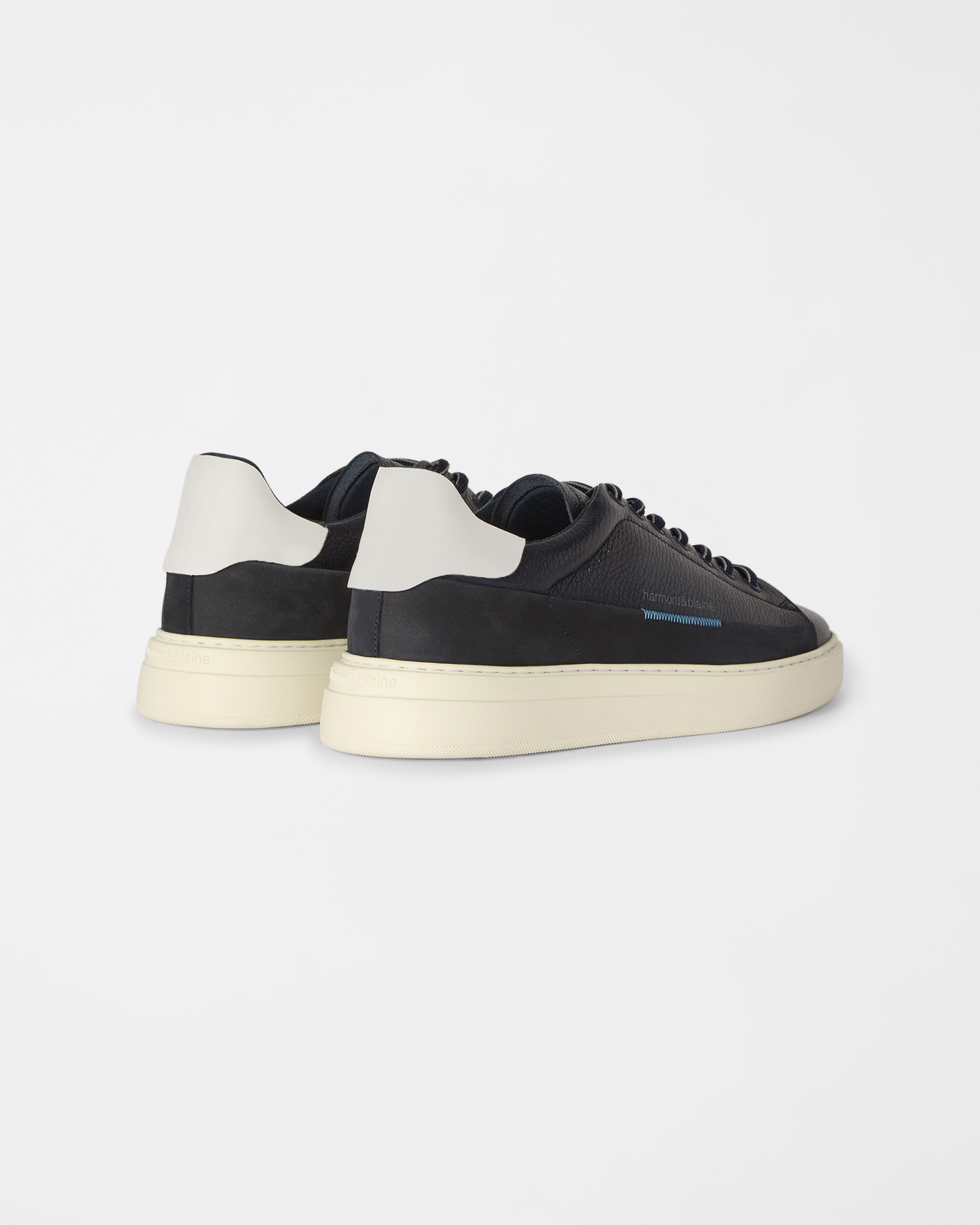 Sneaker Uomo pelle martellata e nabuk, BLU - BLU, large