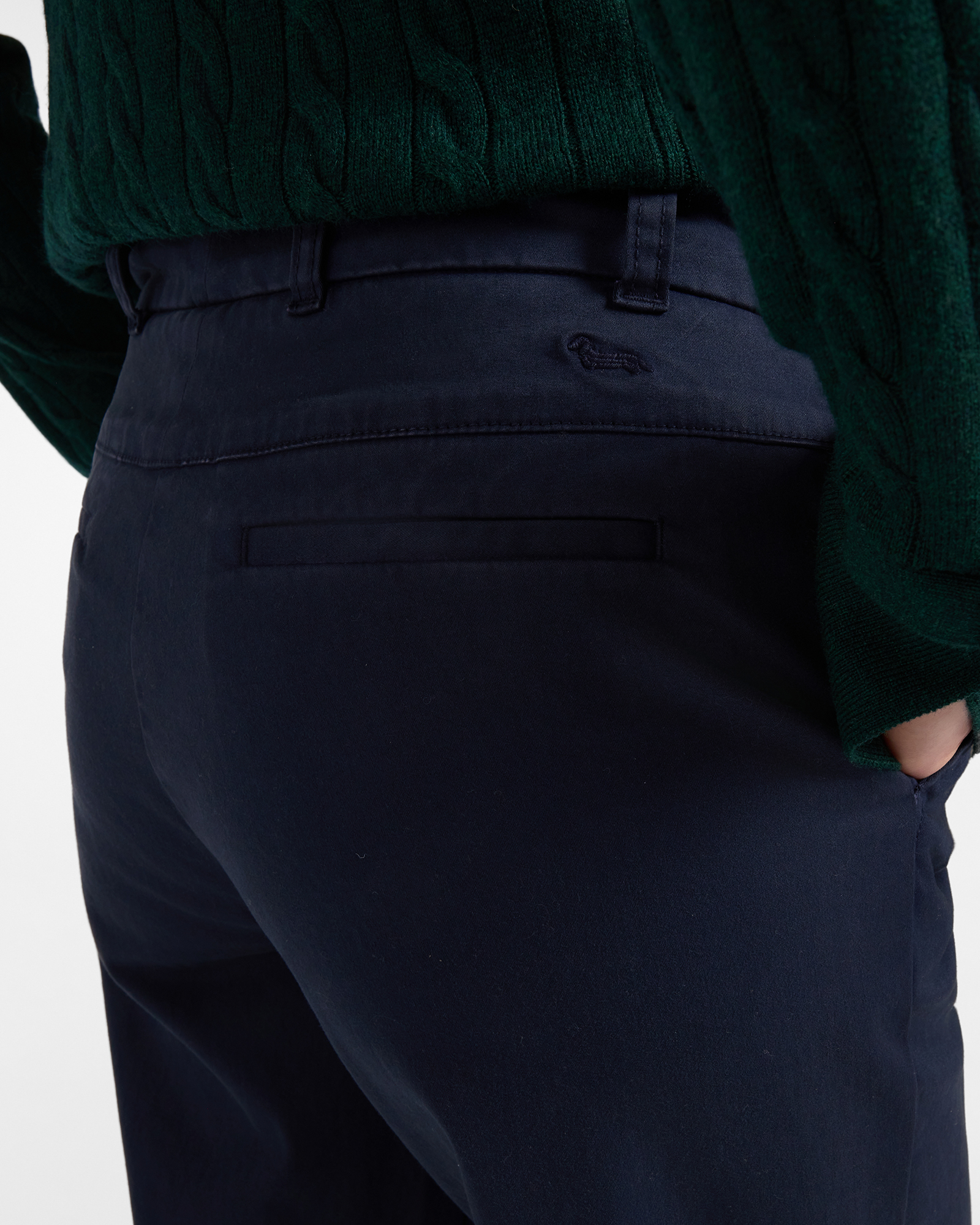 Pantalone Chino Donna in cotone stretch, BLU, large