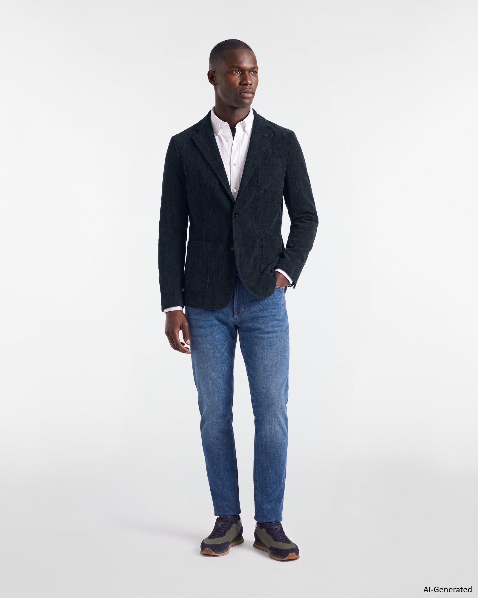 Giacca HBJ Uomo in Velluto, BLU SCURO, large