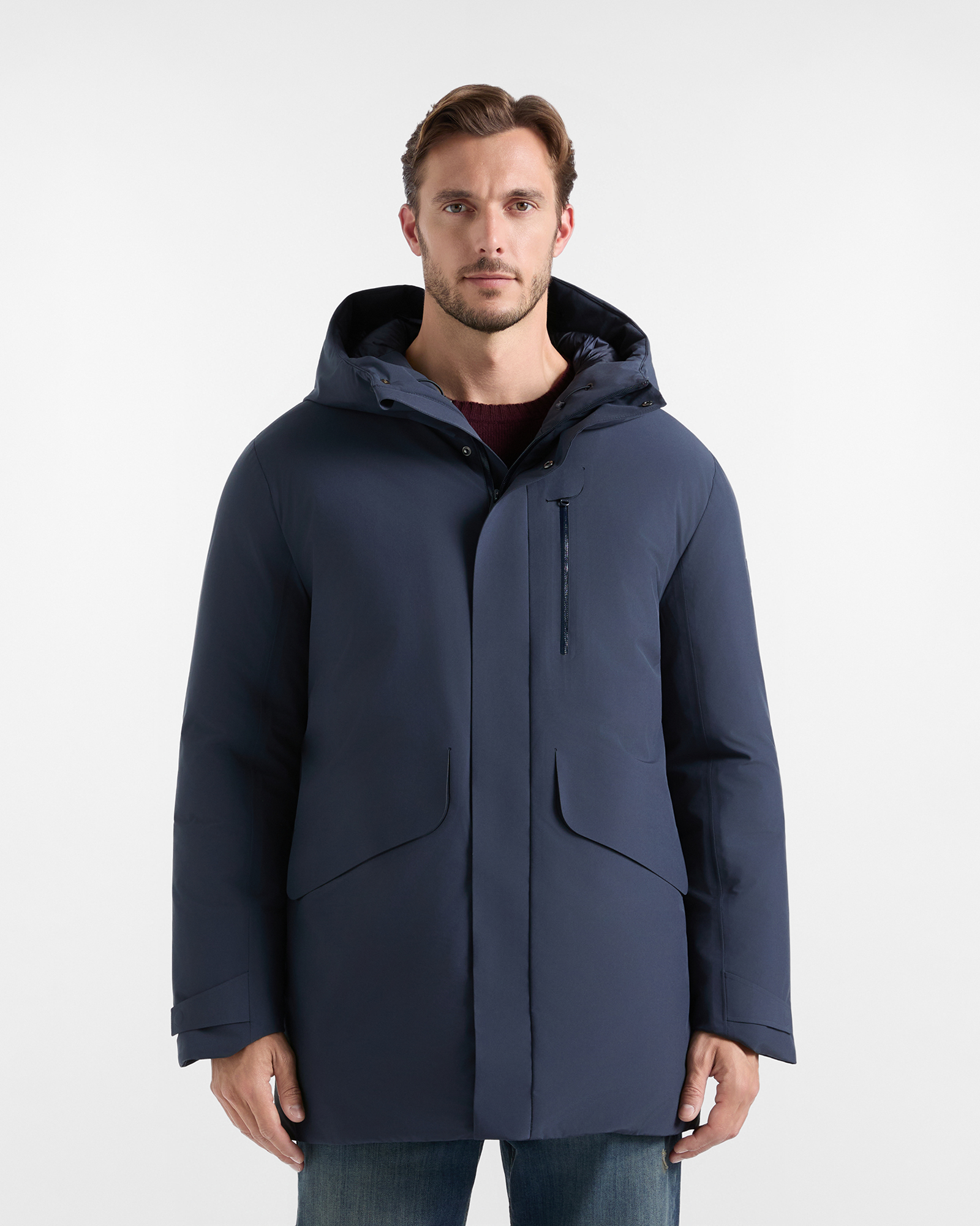 Giubbino Uomo softshell in tessuto tecnico blu navy