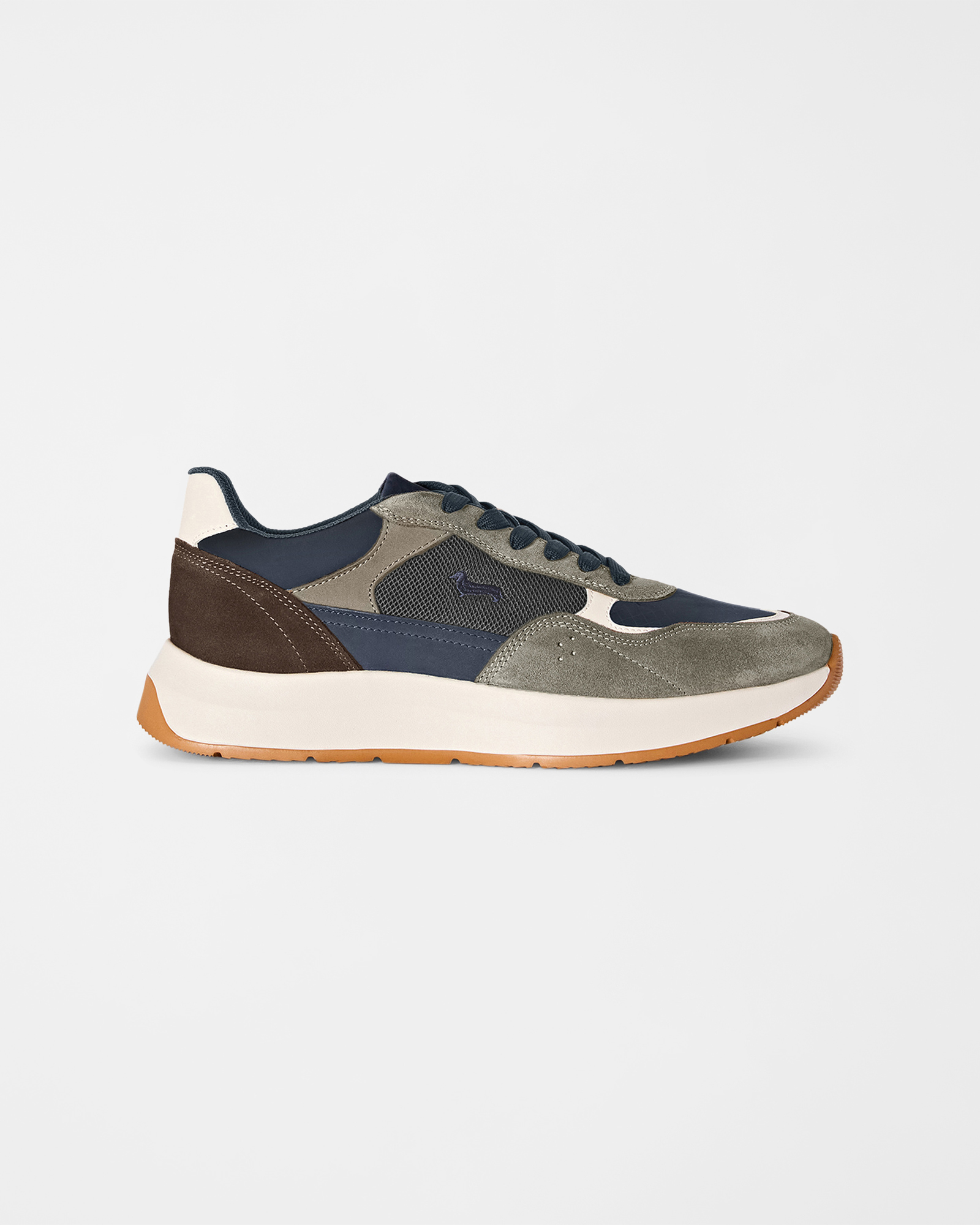 Sneaker Uomo in Camoscio, Nabuck e Mesh Tecnico beige