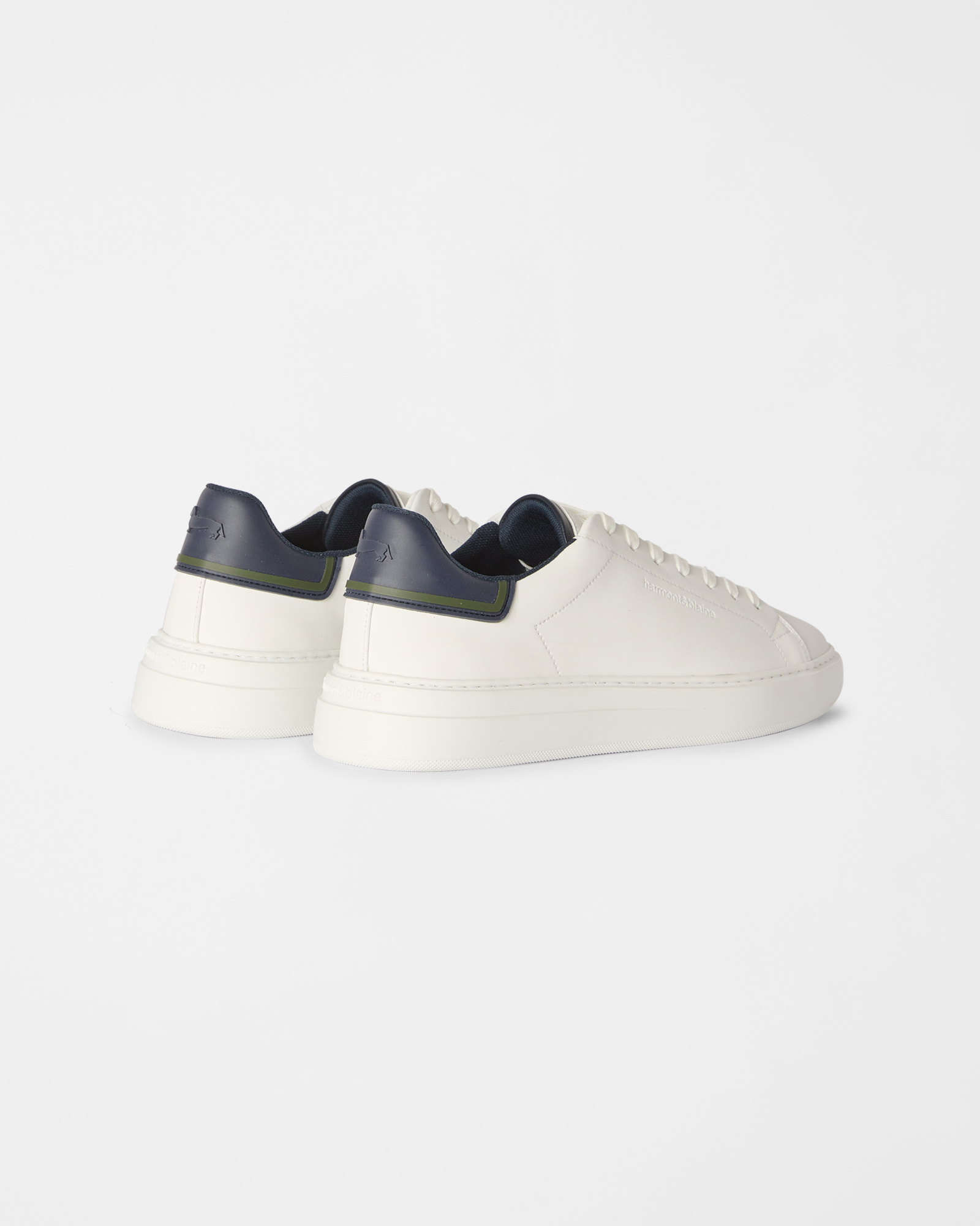 Sneaker Uomo in vera pelle liscia azzurro, BIANCO - BLU, large