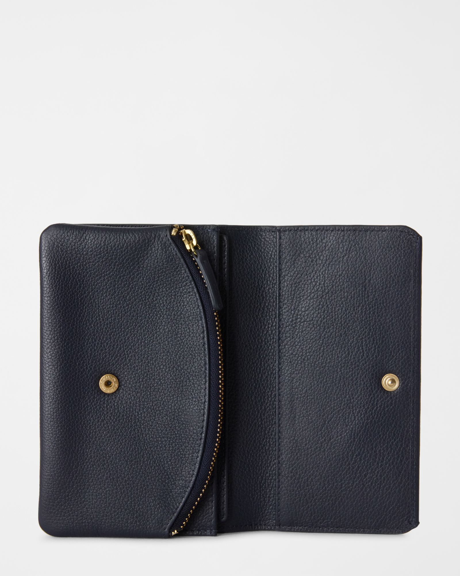 Portafoglio Donna in Vera Pelle, BLU NAVY, large
