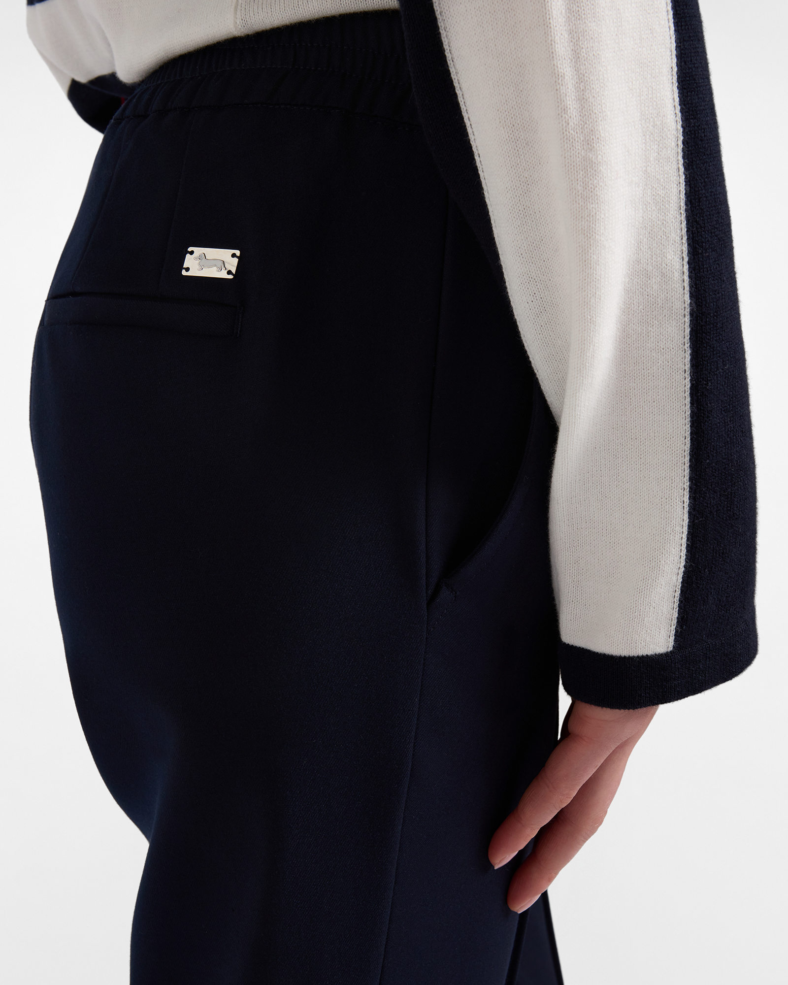 Pantalone Chino Donna Made in Italy, BLU, large
