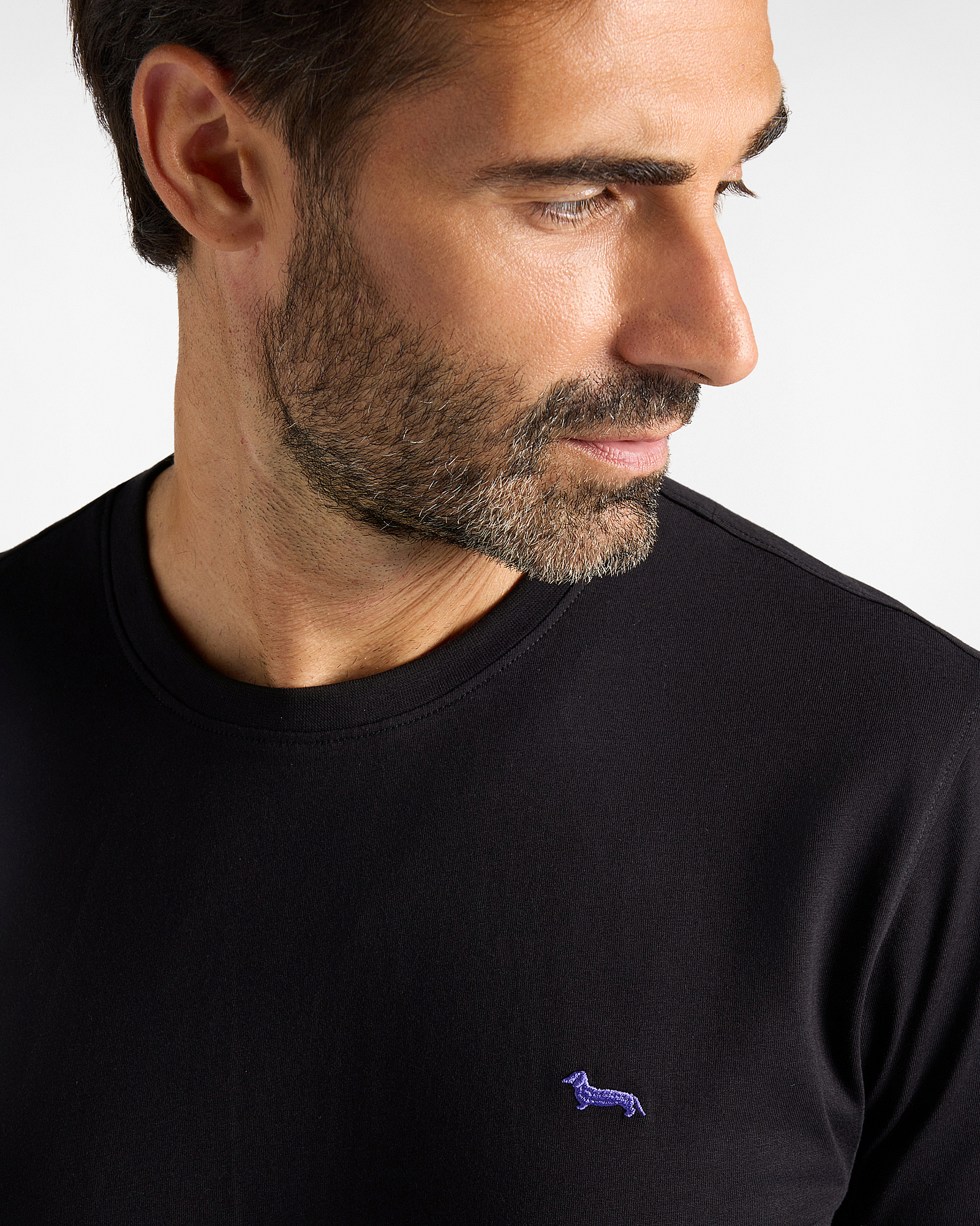 T-shirt Uomo in 100% puro cotone Narrow Fit, NERO, large