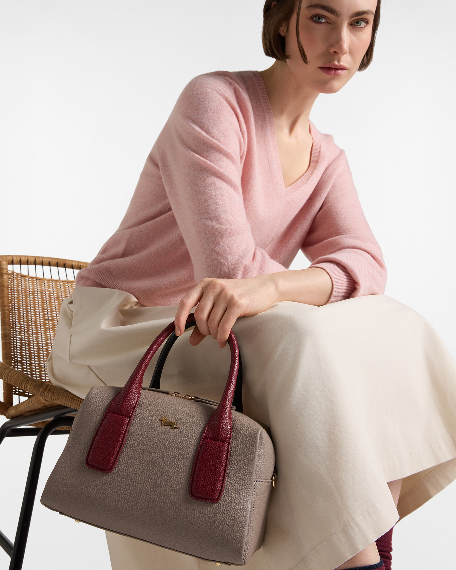 Bowling bag piccola Donna marrone