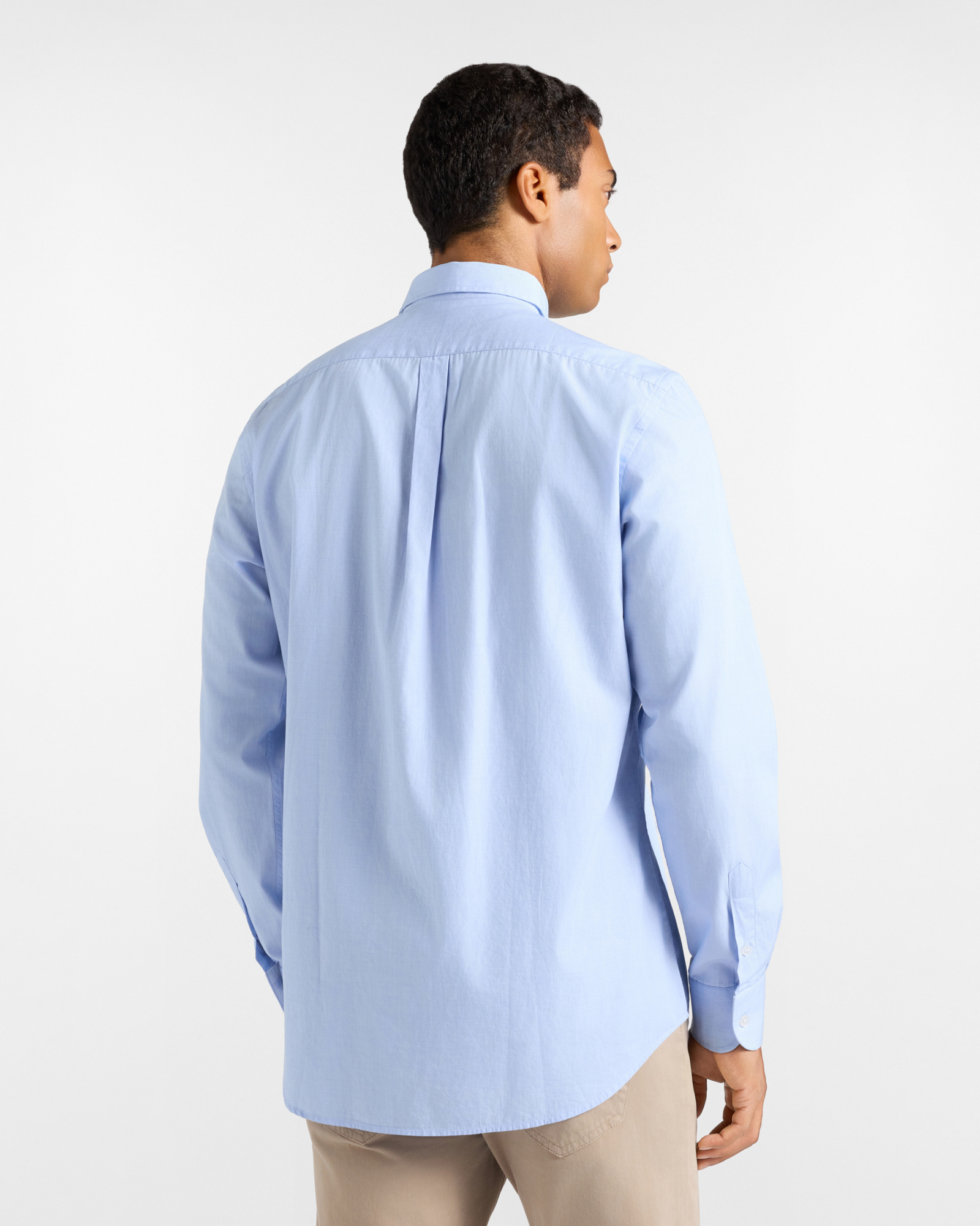Camicia Uomo in tessuto fil-&agrave;-fil Regular Fit, SKY, large
