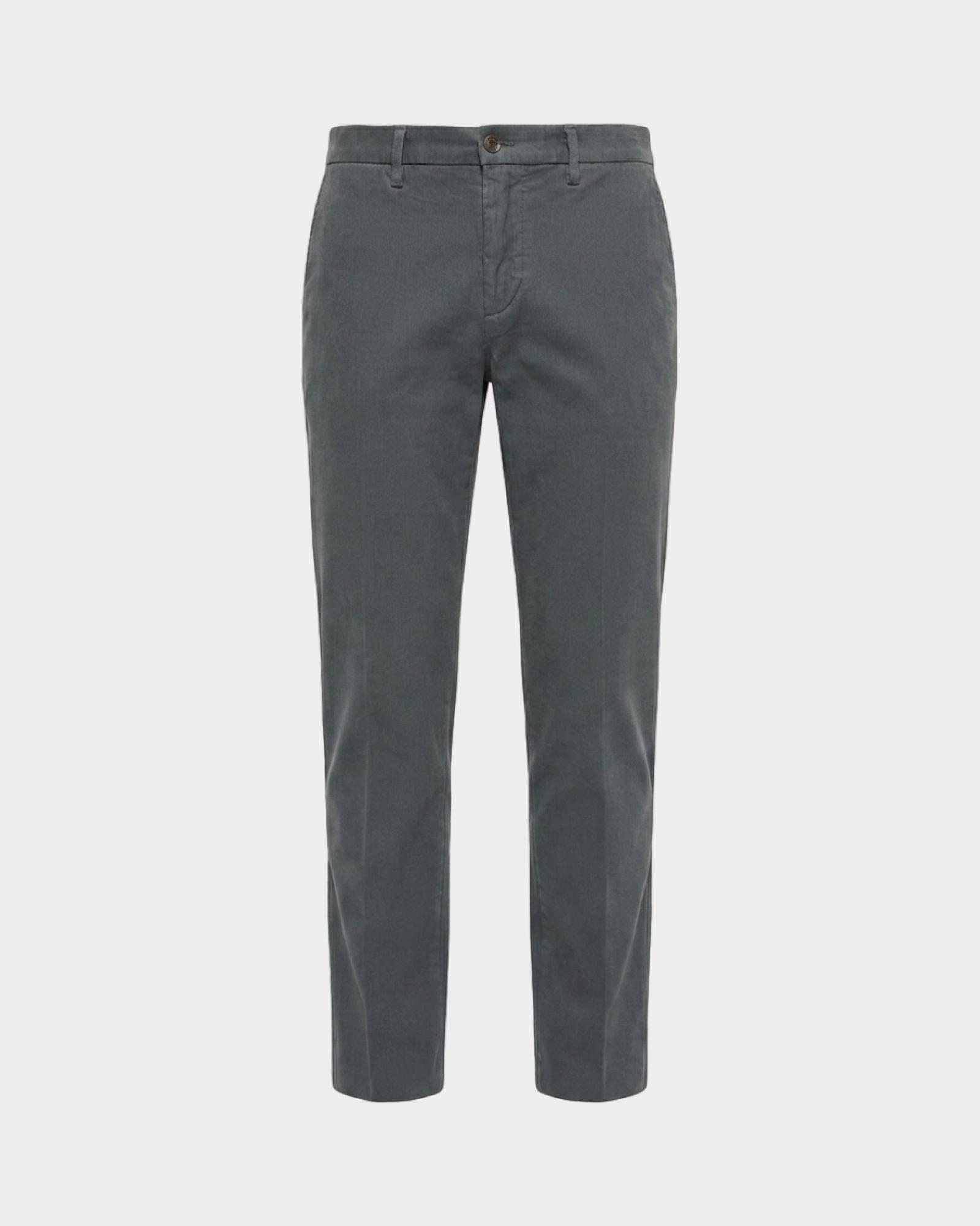 Pantalone Chino Uomo in cotone stretch Regular Fit, GRIGIO, large