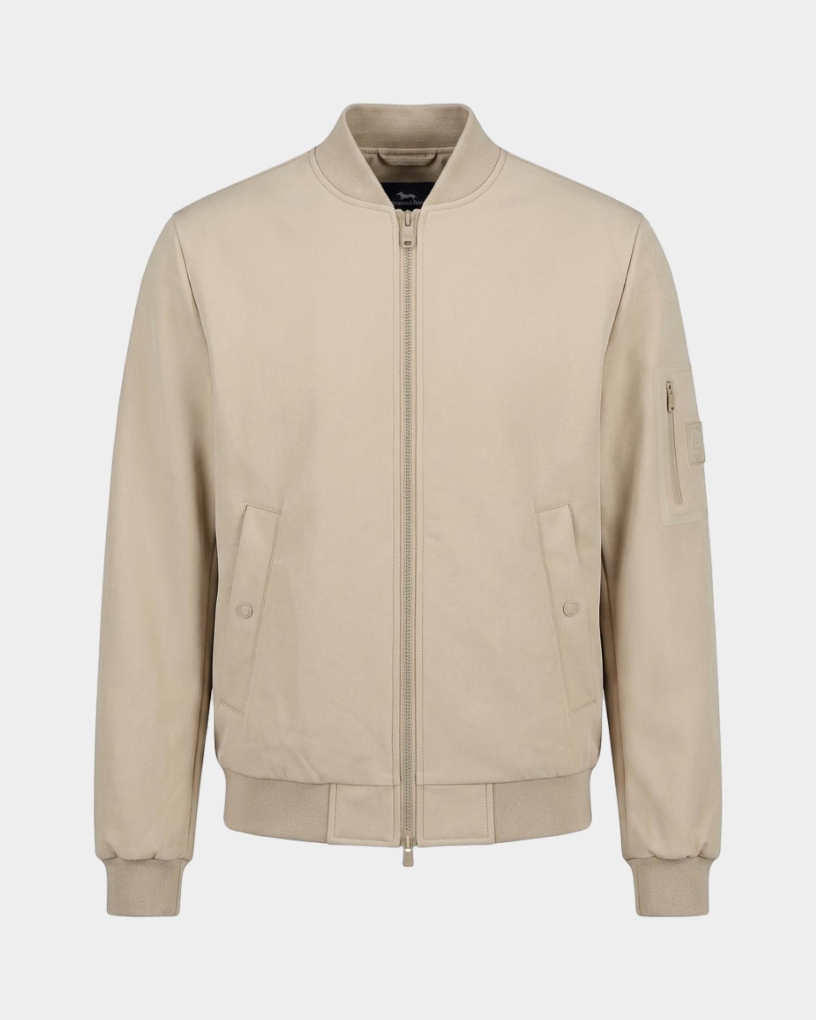 Giubbino da uomo in softshell con finiture a costine, BEIGE, large
