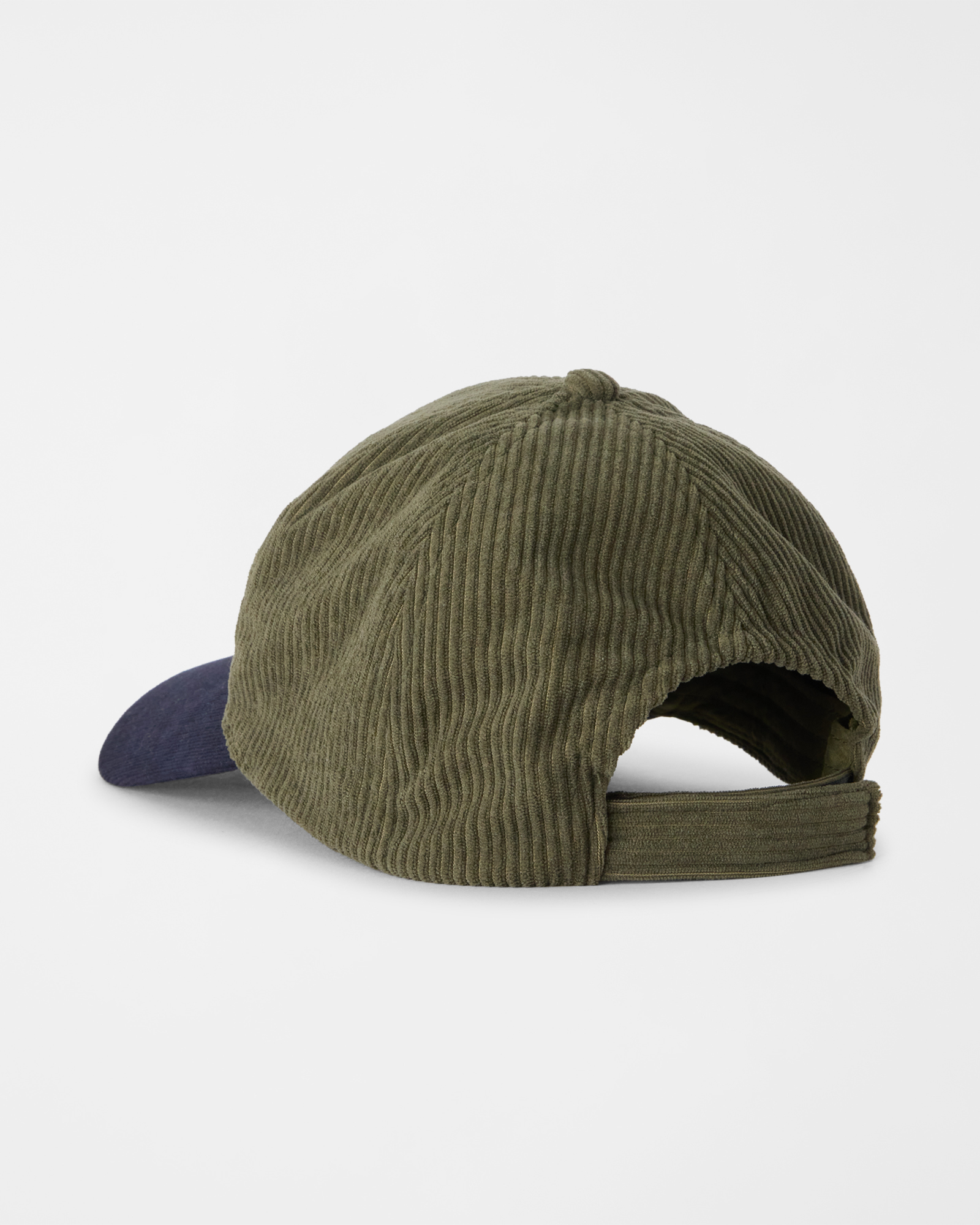 Baseball Cap Uomo in Velluto a Coste con Visiera a Contrasto, VERDE, large