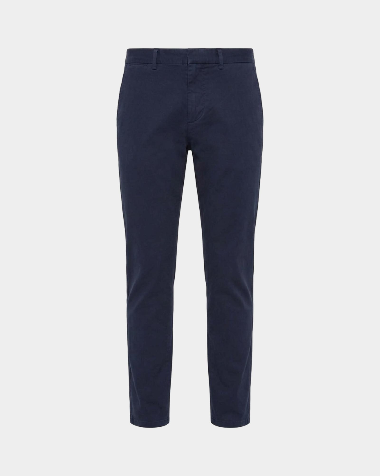 Pantalone Chino Uomo in cotone stretch Narrow Fit, BLU NAVY, large