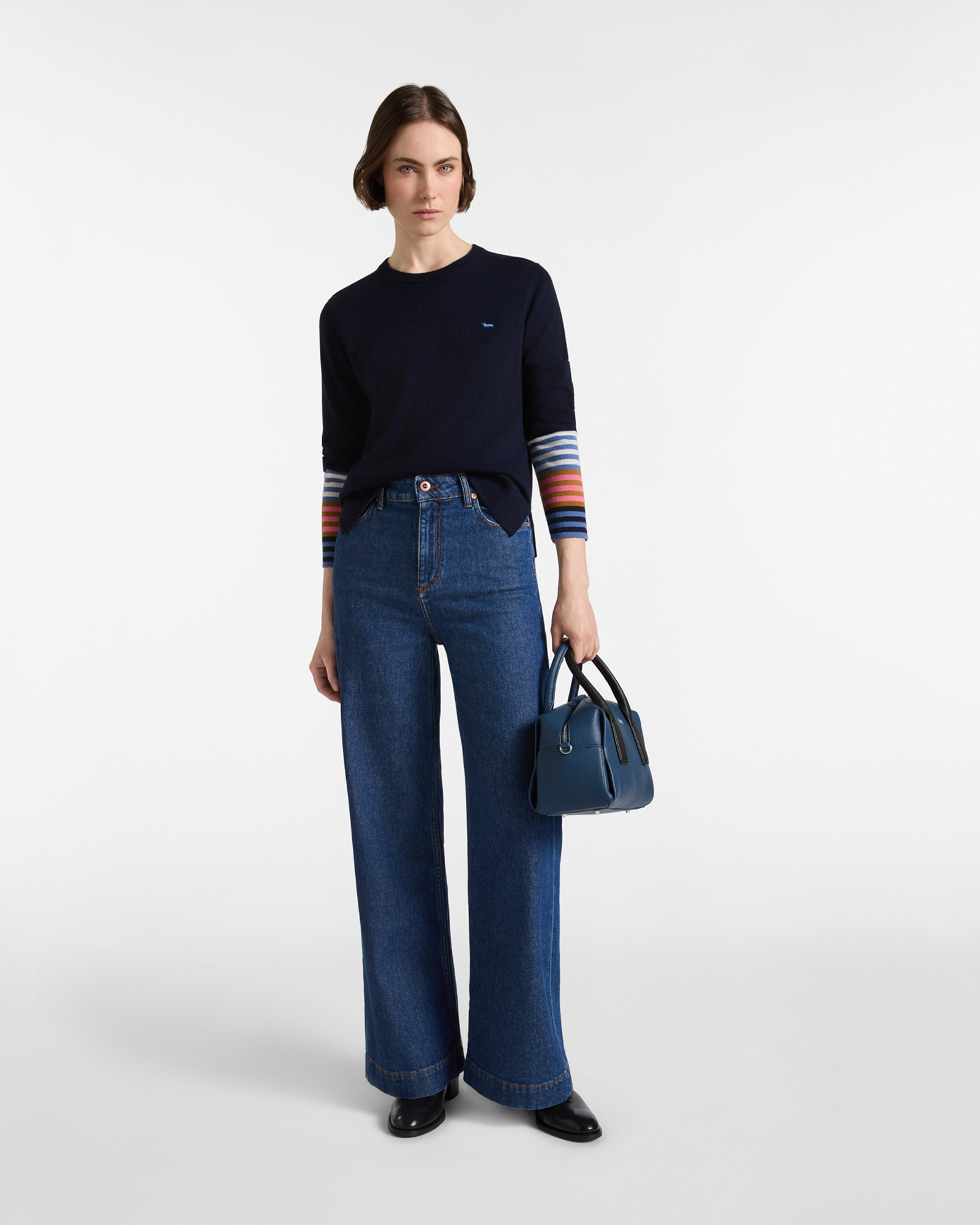 Maglia Donna in misto lana, BLU, large