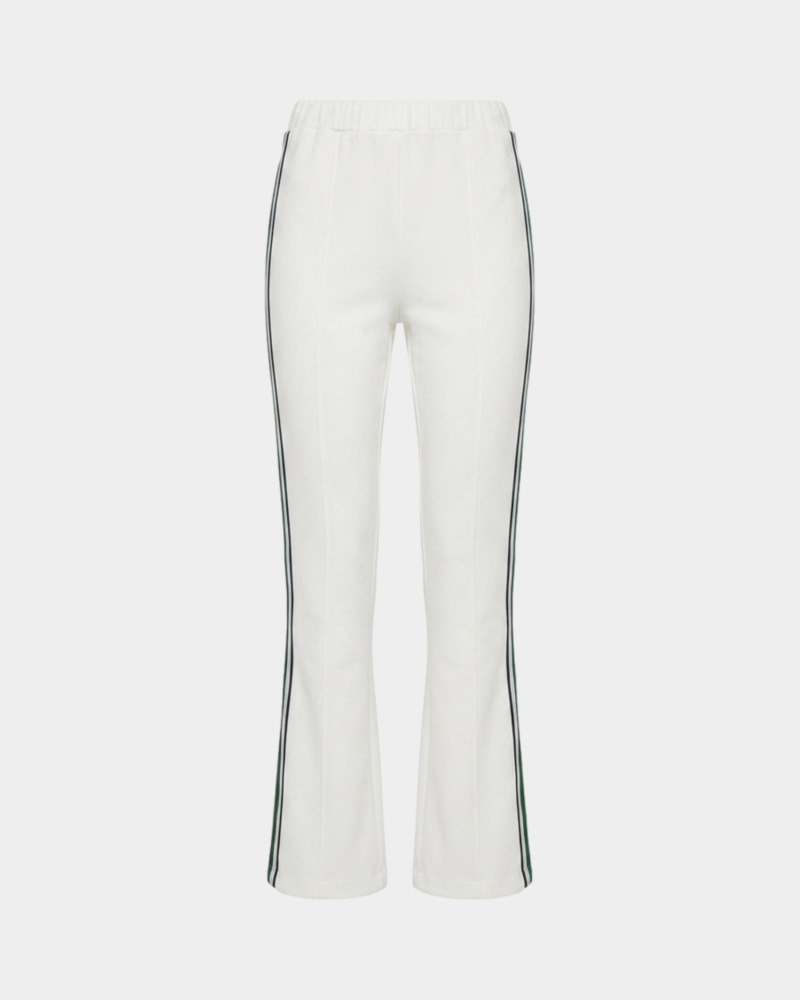 Pantalone Donna in felpa con banda regimental, BIANCO, large