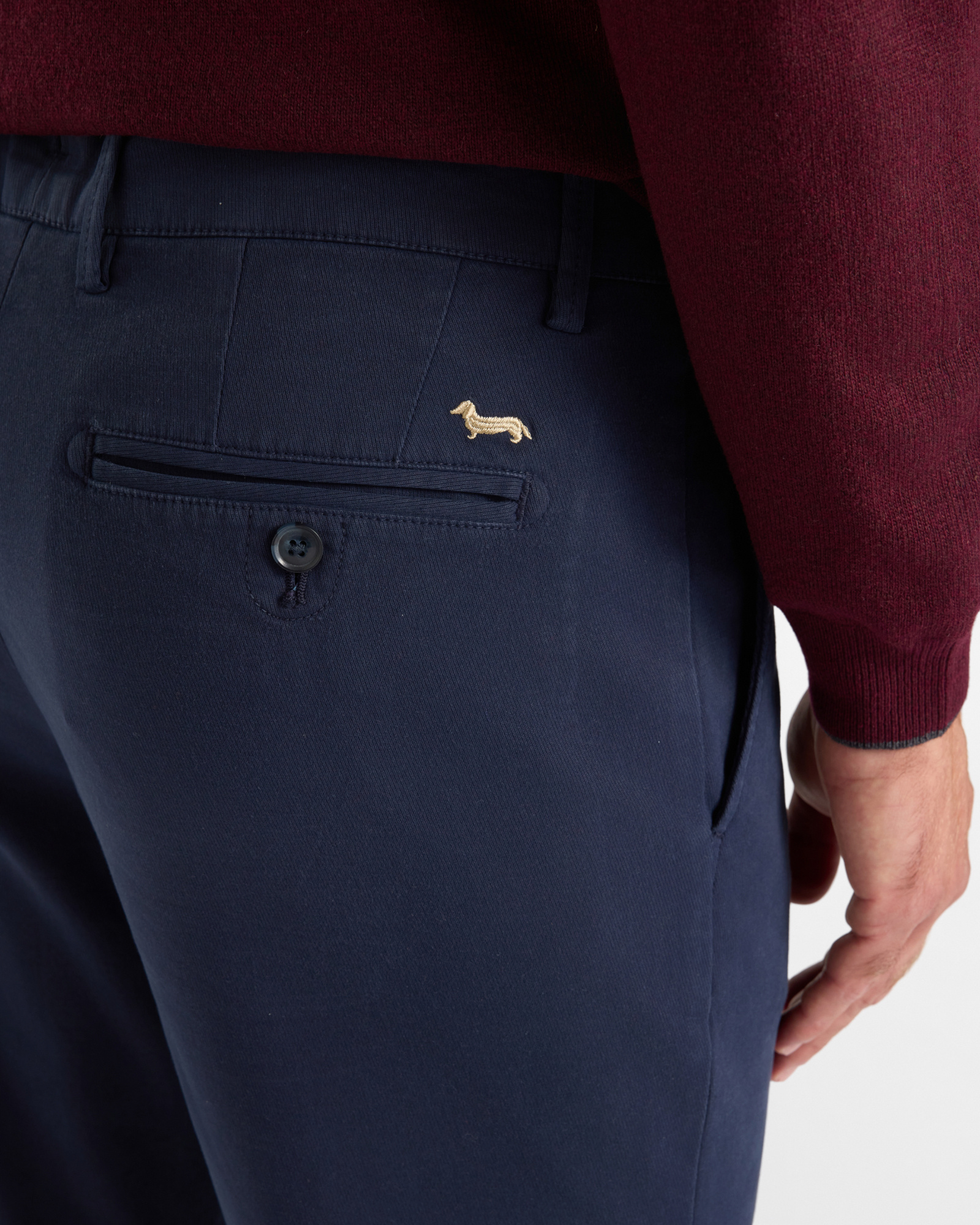 Pantalone Chino Uomo in cotone stretch  Narrow Fit, BLU NAVY, large