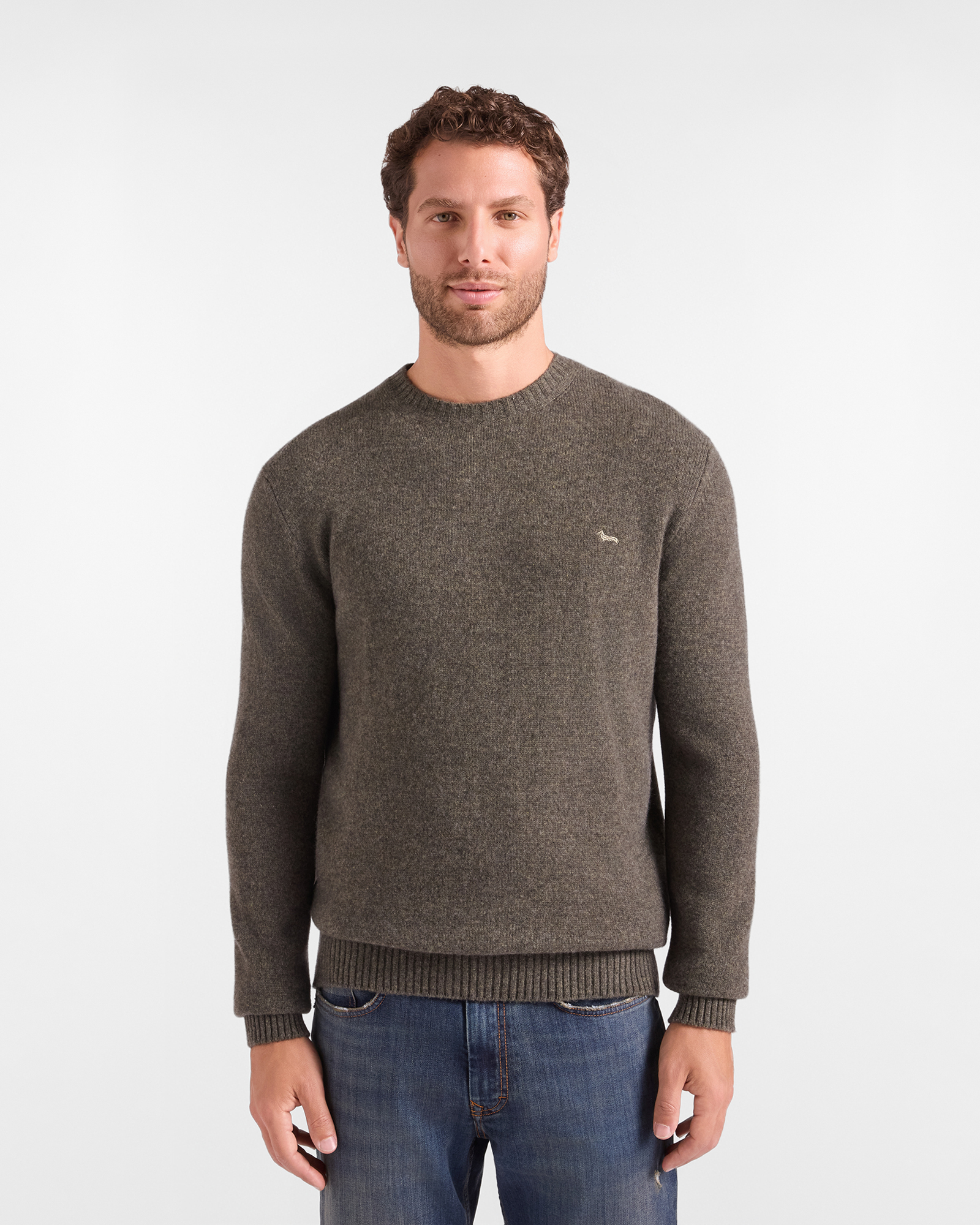Maglia Uomo in 100% puro cashmere verde Regular Fit Made in Italy