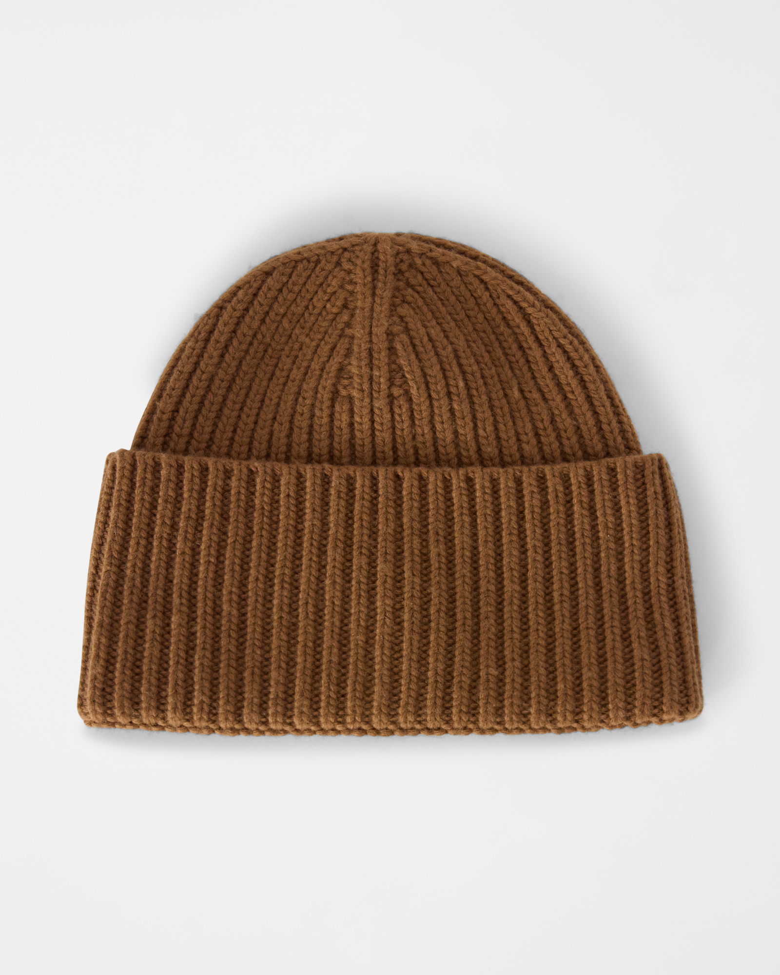 Beanie Uomo in misto lana e cashmere con patch bassotto, MARRONE CHIARO, large