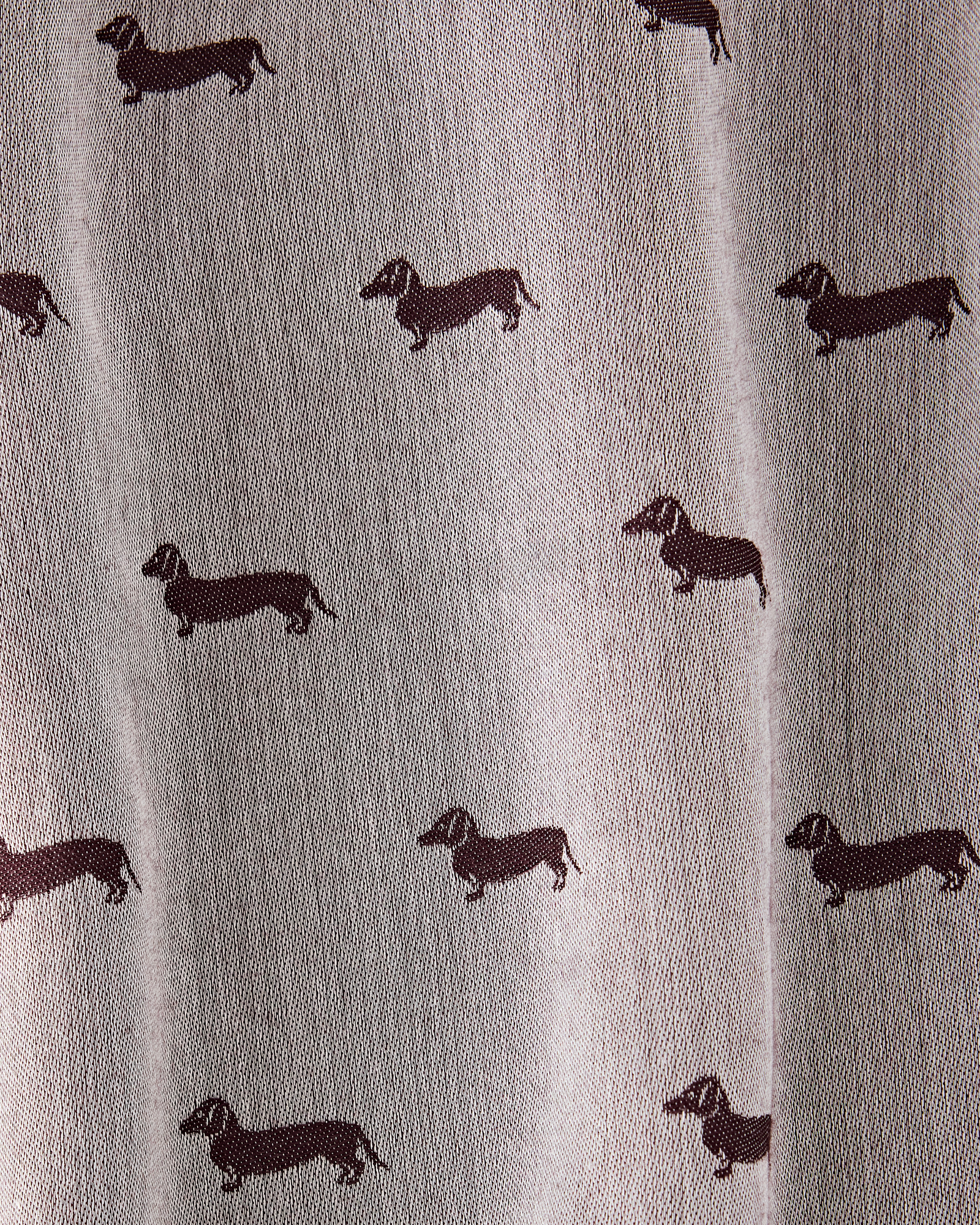 Sciarpa Donna in Misto Viscosa e Seta Viola con Jacquard Bassotto