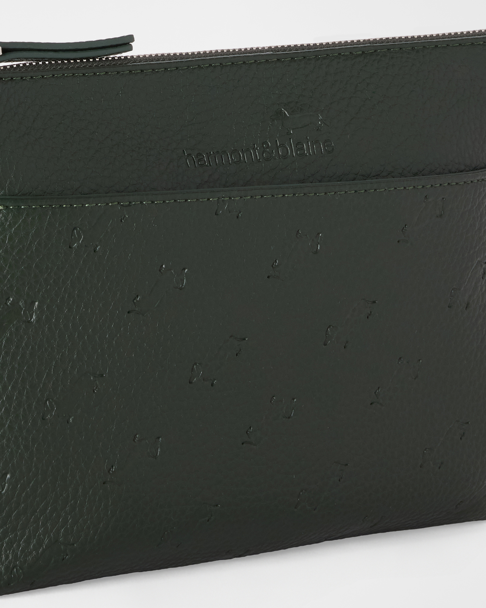 Pochette piatta con manico Uomo Bassotti All over, VERDE, large