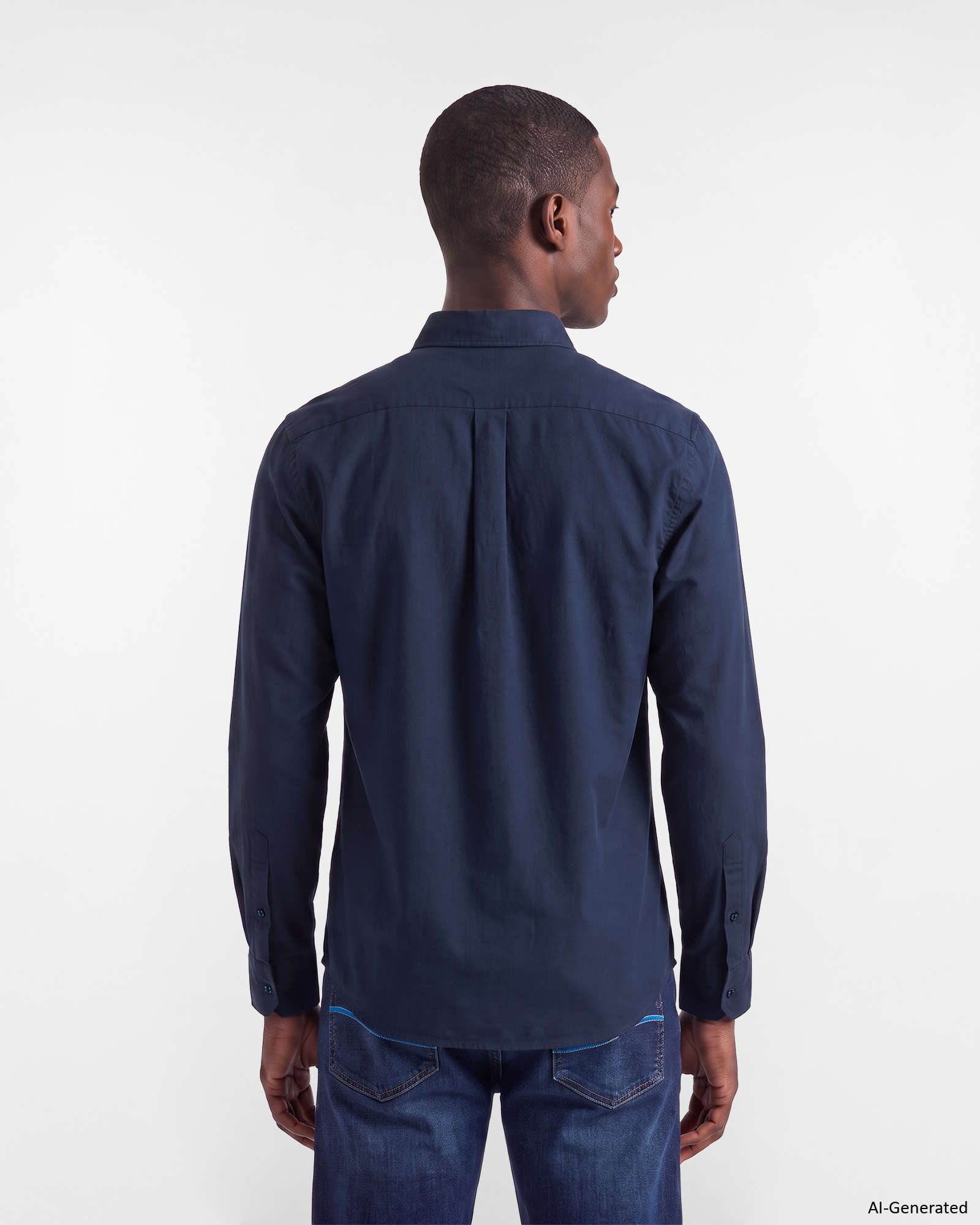 Camicia Uomo in oxford con pochette Regular Fit, BLU SCURO, large