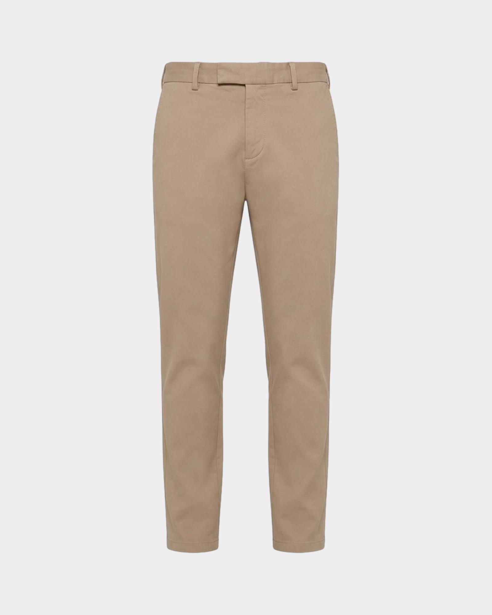 Pantalone Jogger Uomo in cotone stretch, BEIGE, large