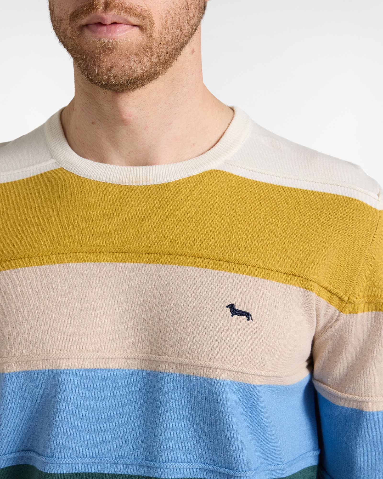 Maglia Uomo in misto lana e cotone Regular Fit Made in Italy, BLU NAVY, large