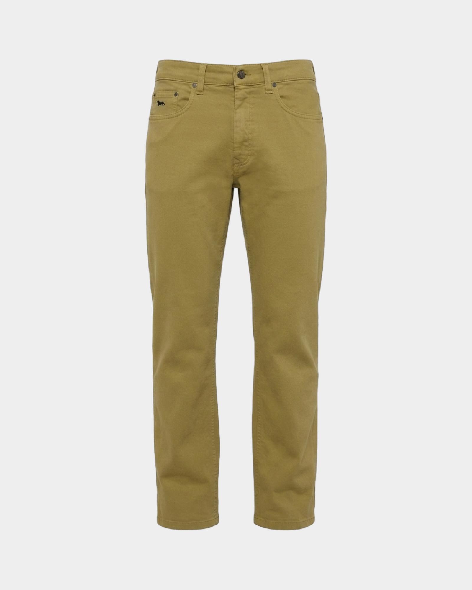 Pantalone uomo 5 tasche in cotone stretch  Regular Fit, FANGO, large