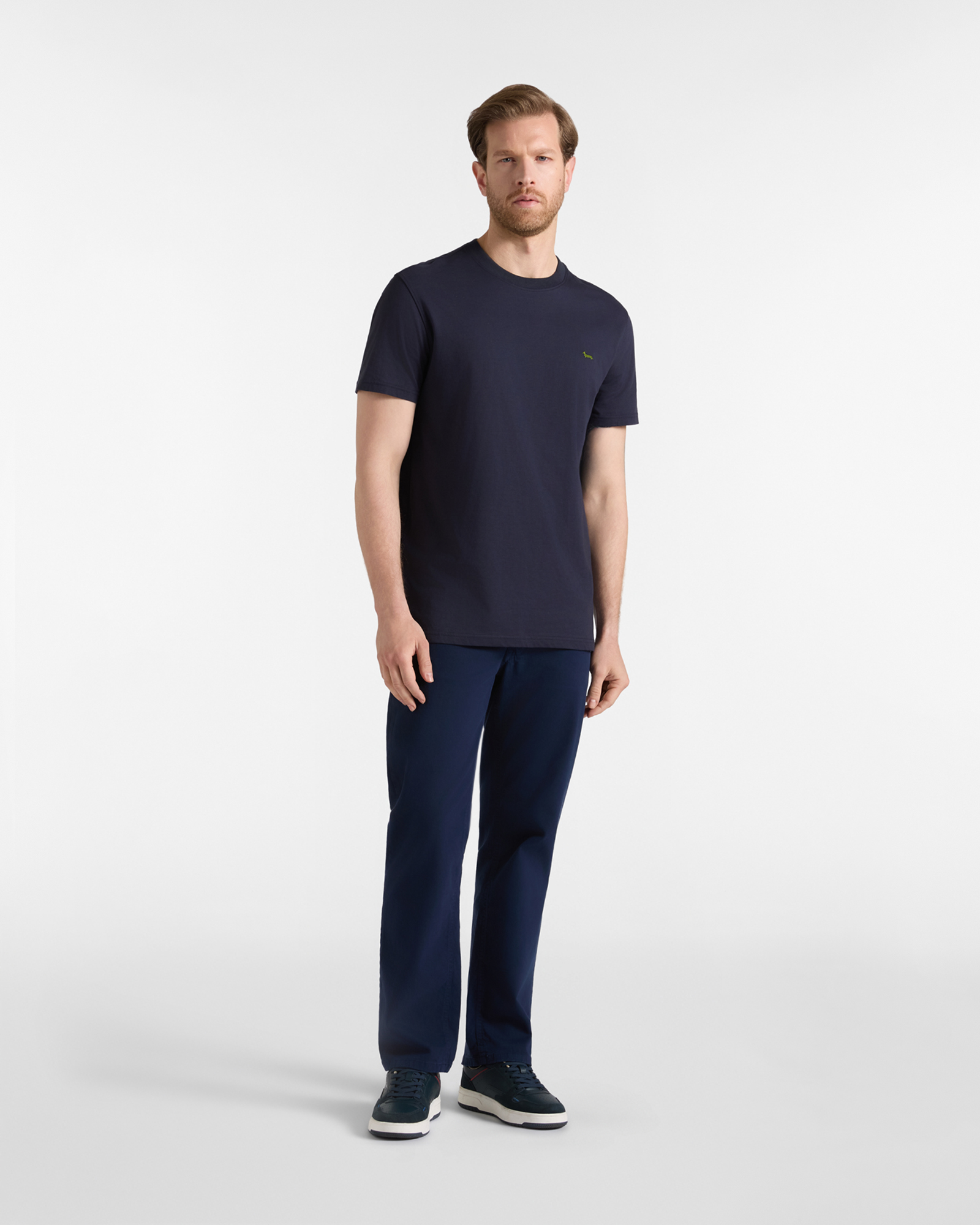 T-shirt Uomo in 100% puro cotone Regular Fit, BLU NAVY, large