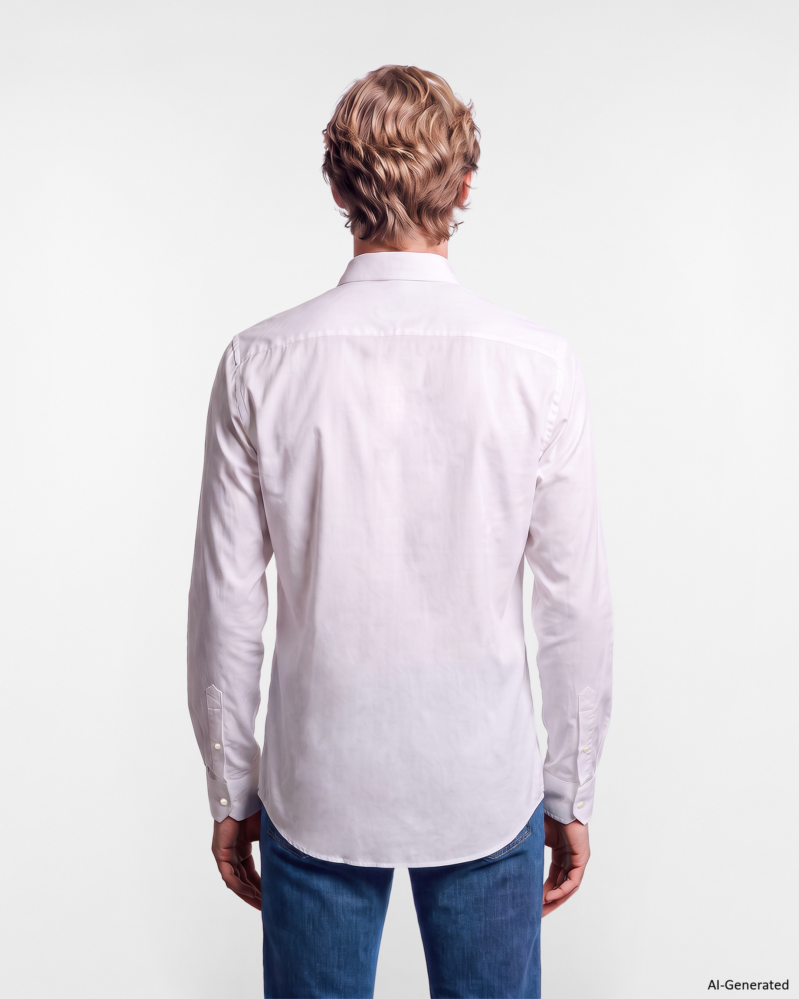 Camicia Uomo popeline stretch tinta unita Narrow Fit, BIANCO, large