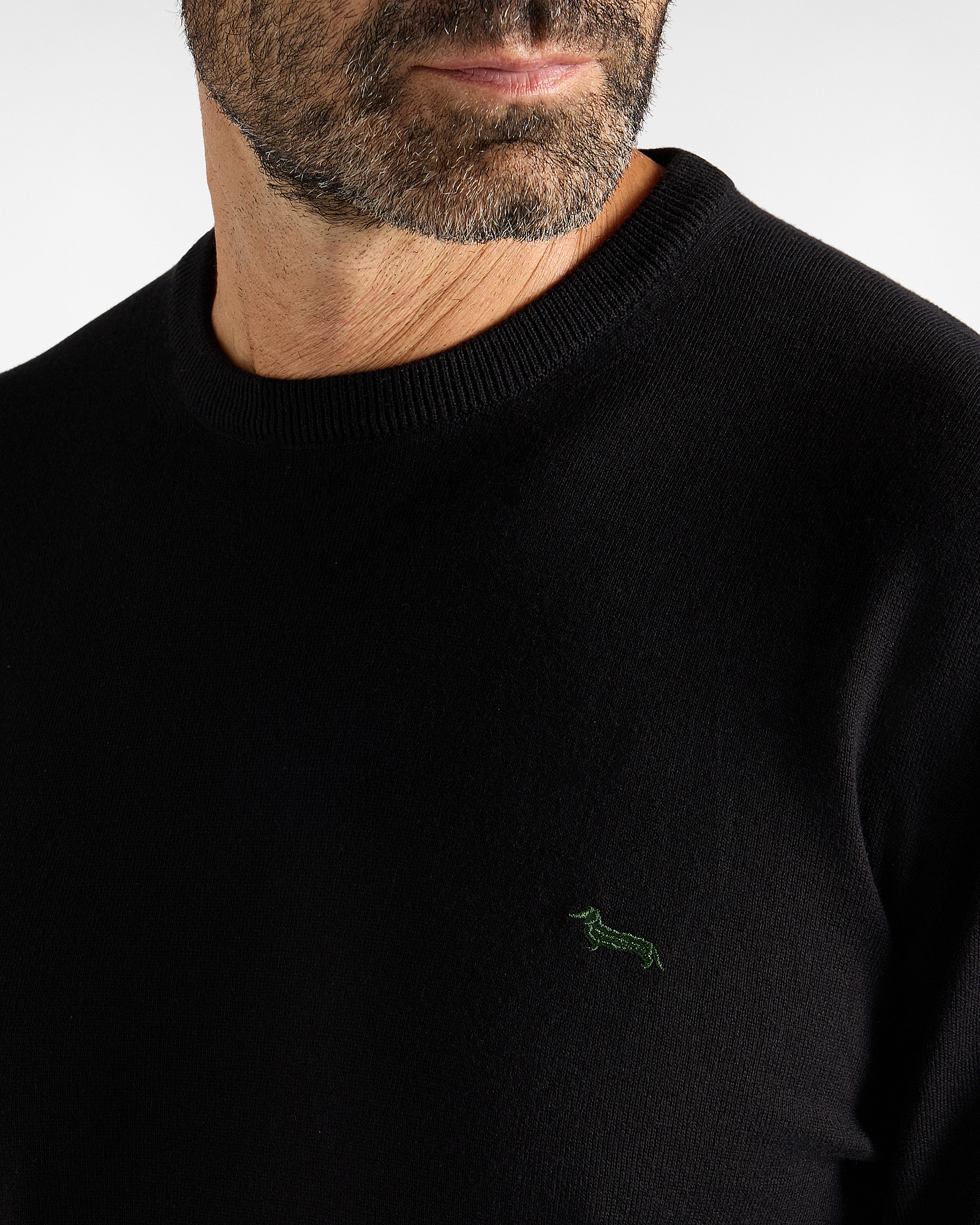 Maglia Uomo in misto cotone e cashmere  Regular Fit Made in Italy, NERO, large