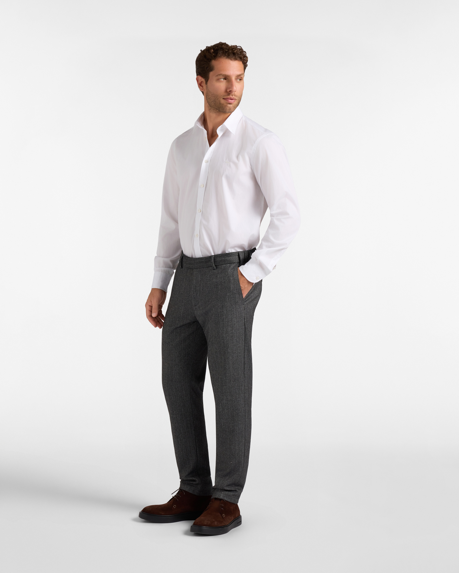Camicia Uomo popeline Regular Fit, BIANCO, large