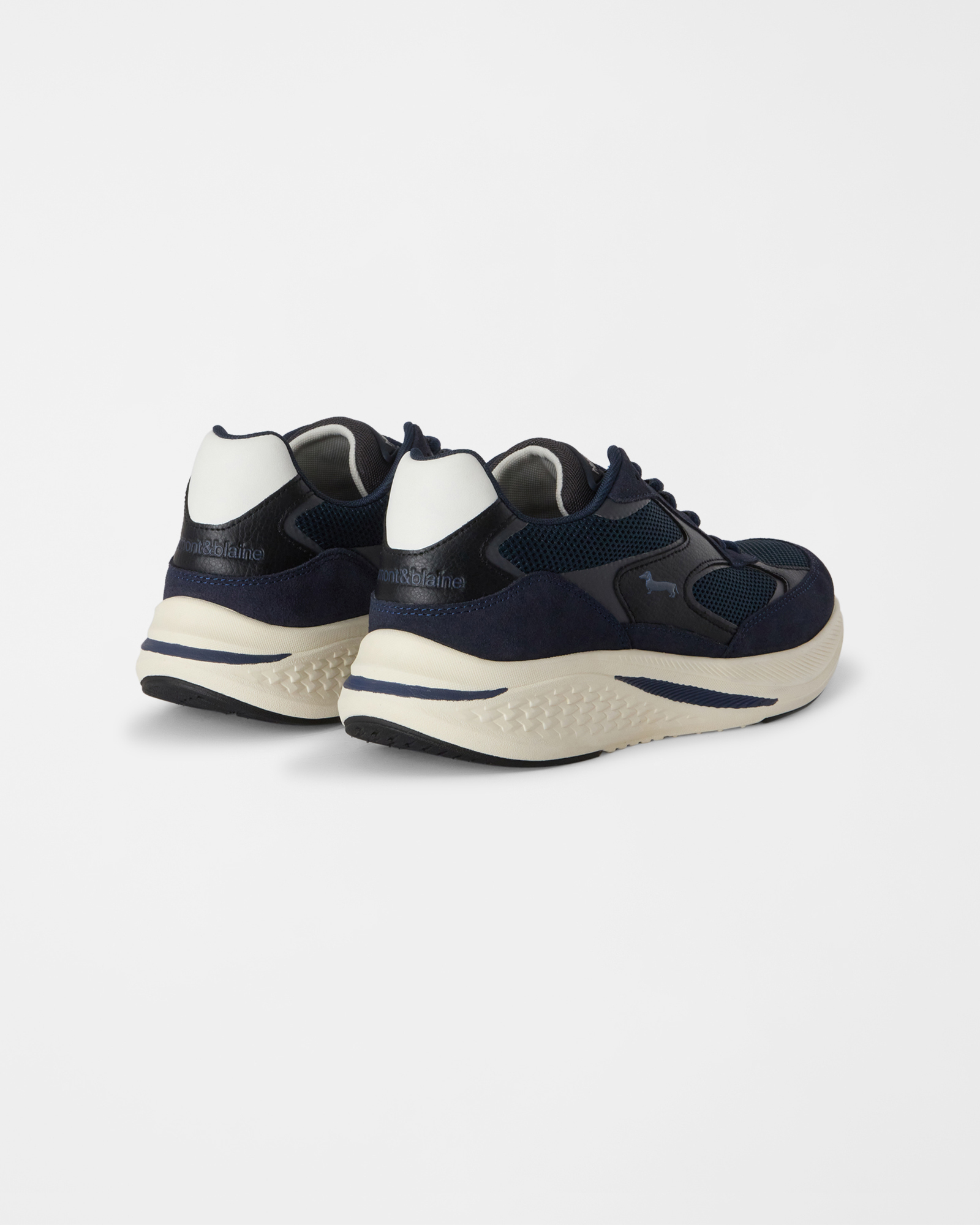 Sneaker Uomo in camoscio e mesh tecnico, BLU, large