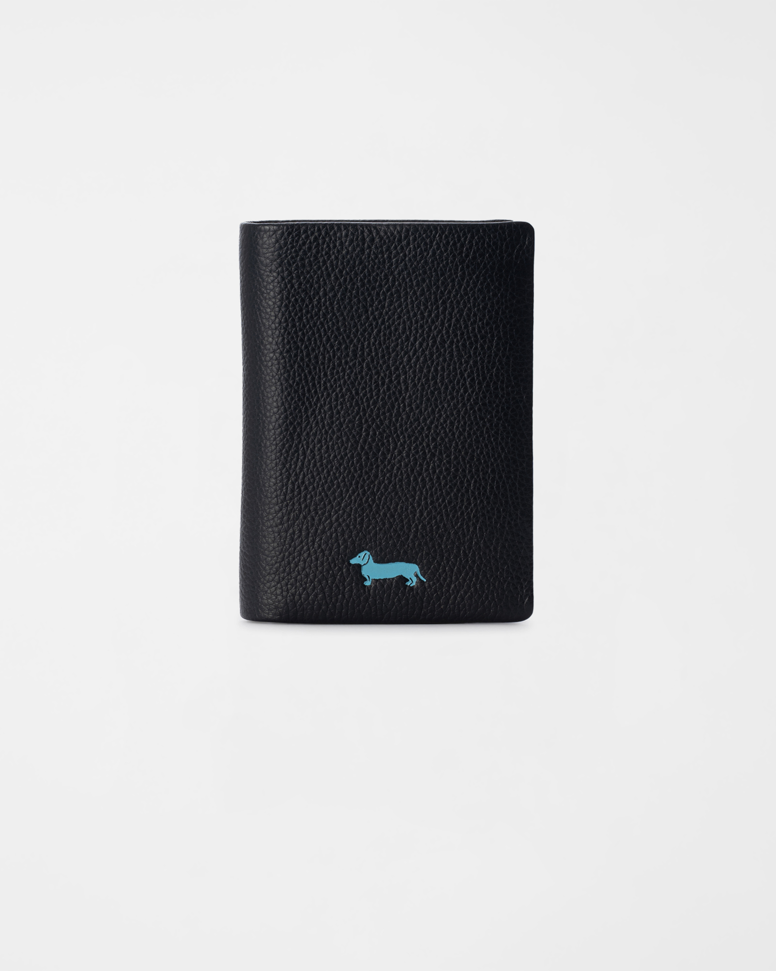 Portafoglio Uomo Verticale in Vera Pelle Blu Navy