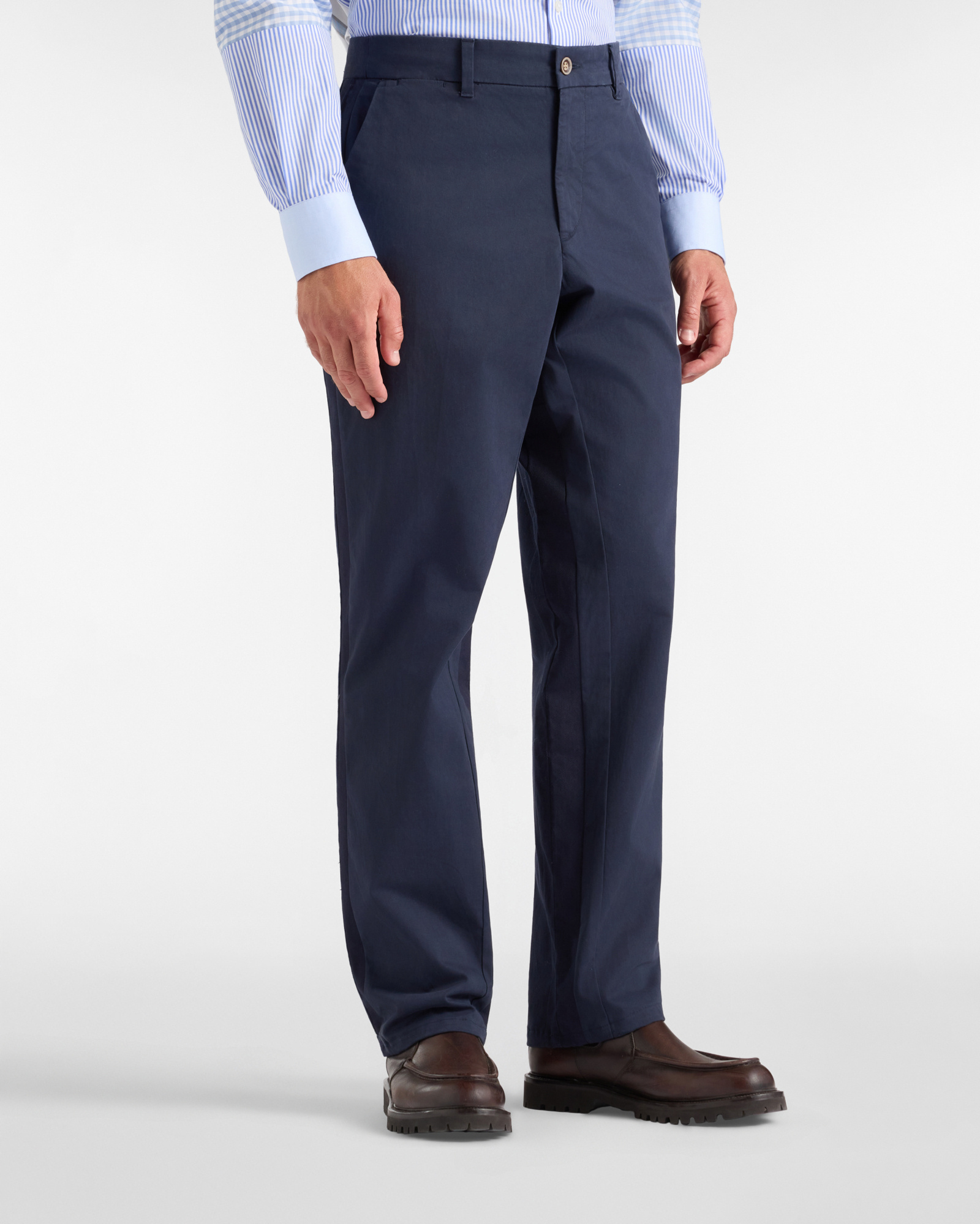 Pantalone Uomo Re-Loved in Cotone Stretch Blu Scuro Made in Italy