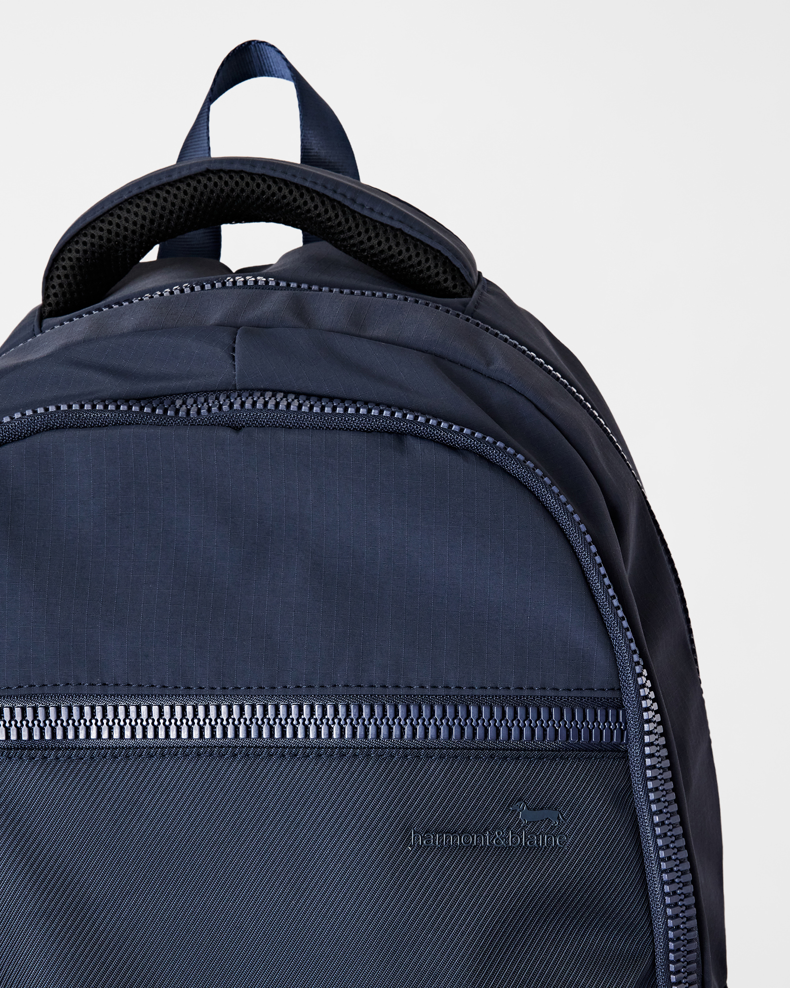 Zaino Uomo backpack in tessuto tecnico blu navy, BLU NAVY, large