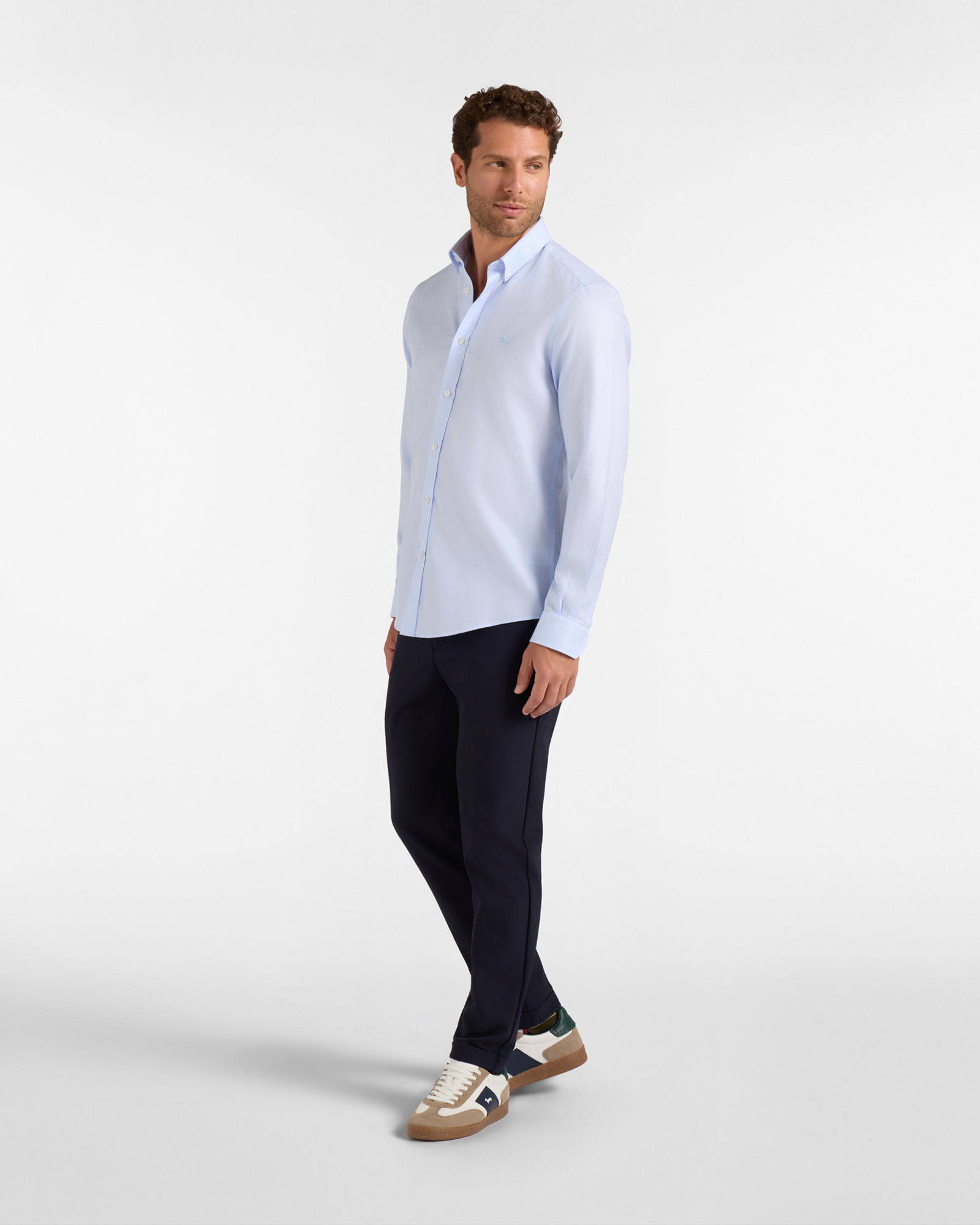 Camicia Uomo armaturato no iron Narrow Fit, SKY, large
