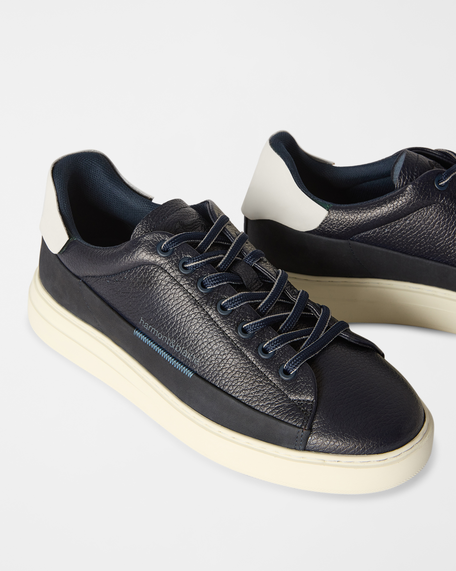 Sneaker Uomo pelle martellata e nabuk, BLU - BLU, large