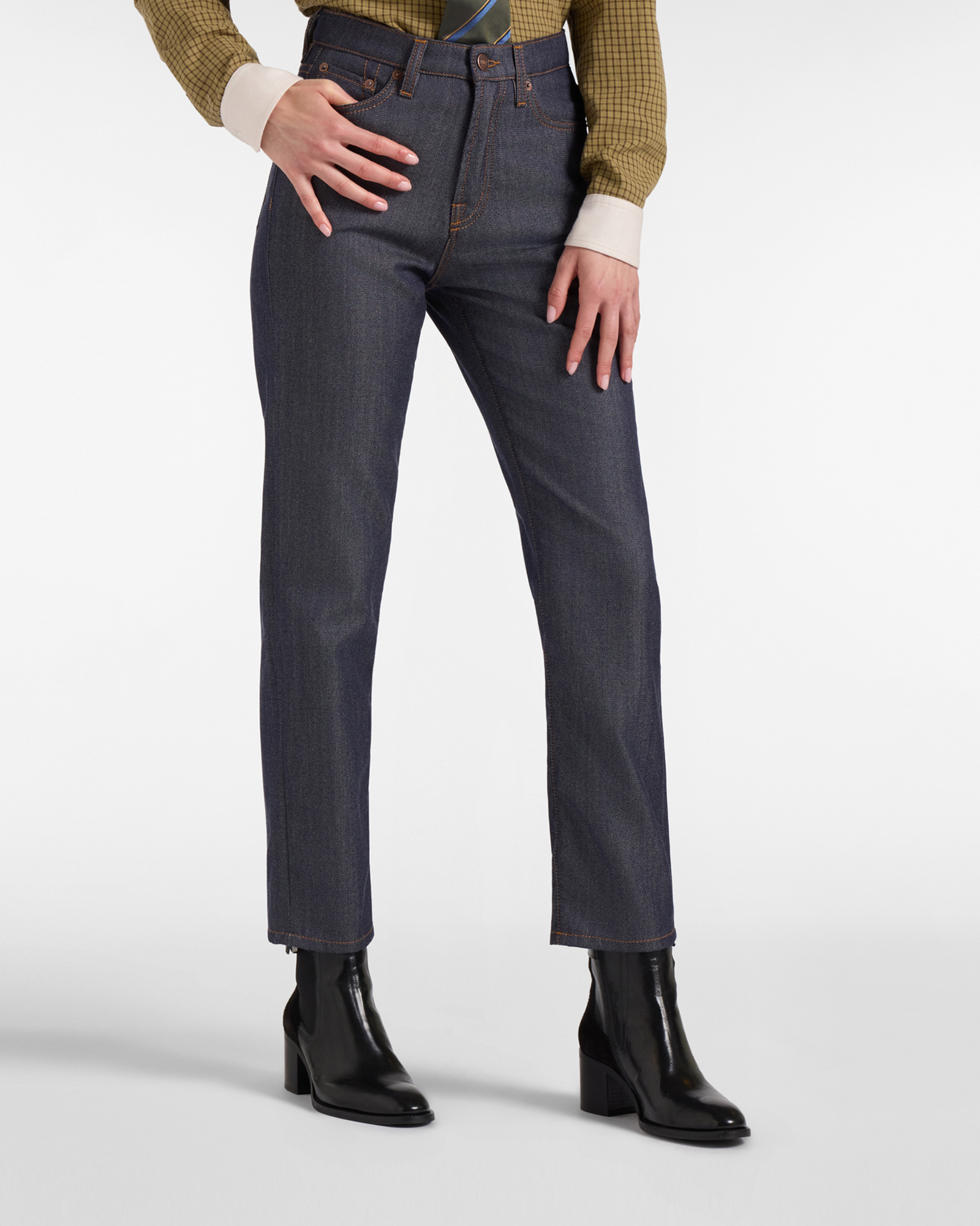 Jeans Donna 5 Tasche Capsule Qualit&agrave; a Colori blu denim
