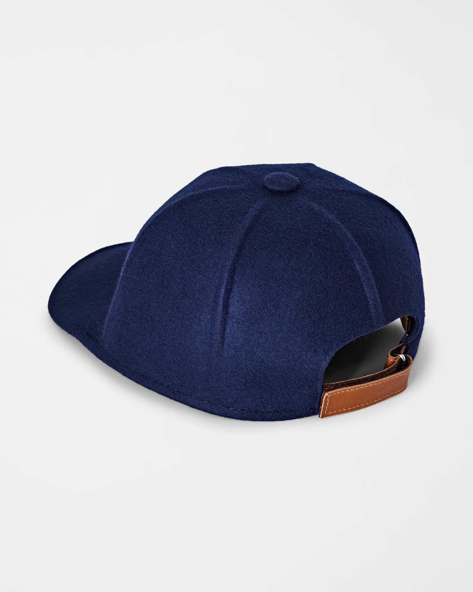 Baseball Cap Uomo in feltro di pura lana con ricamo, BLU NAVY, large
