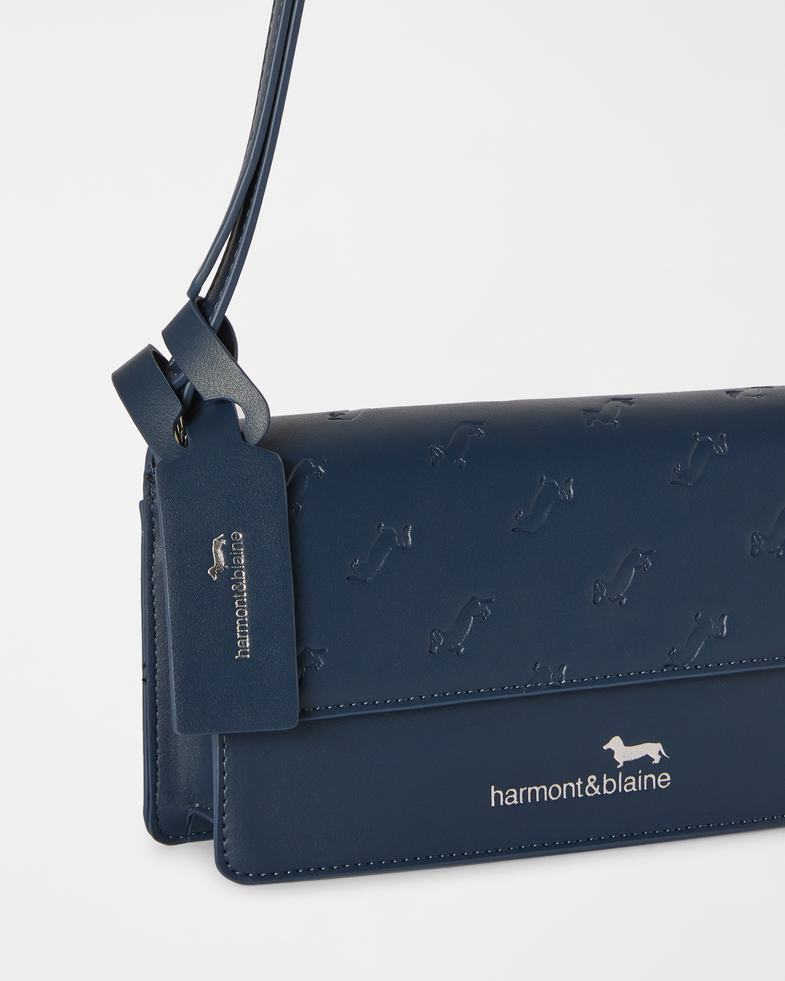 Pochette Donna Bassotto all over, BLU NAVY, large