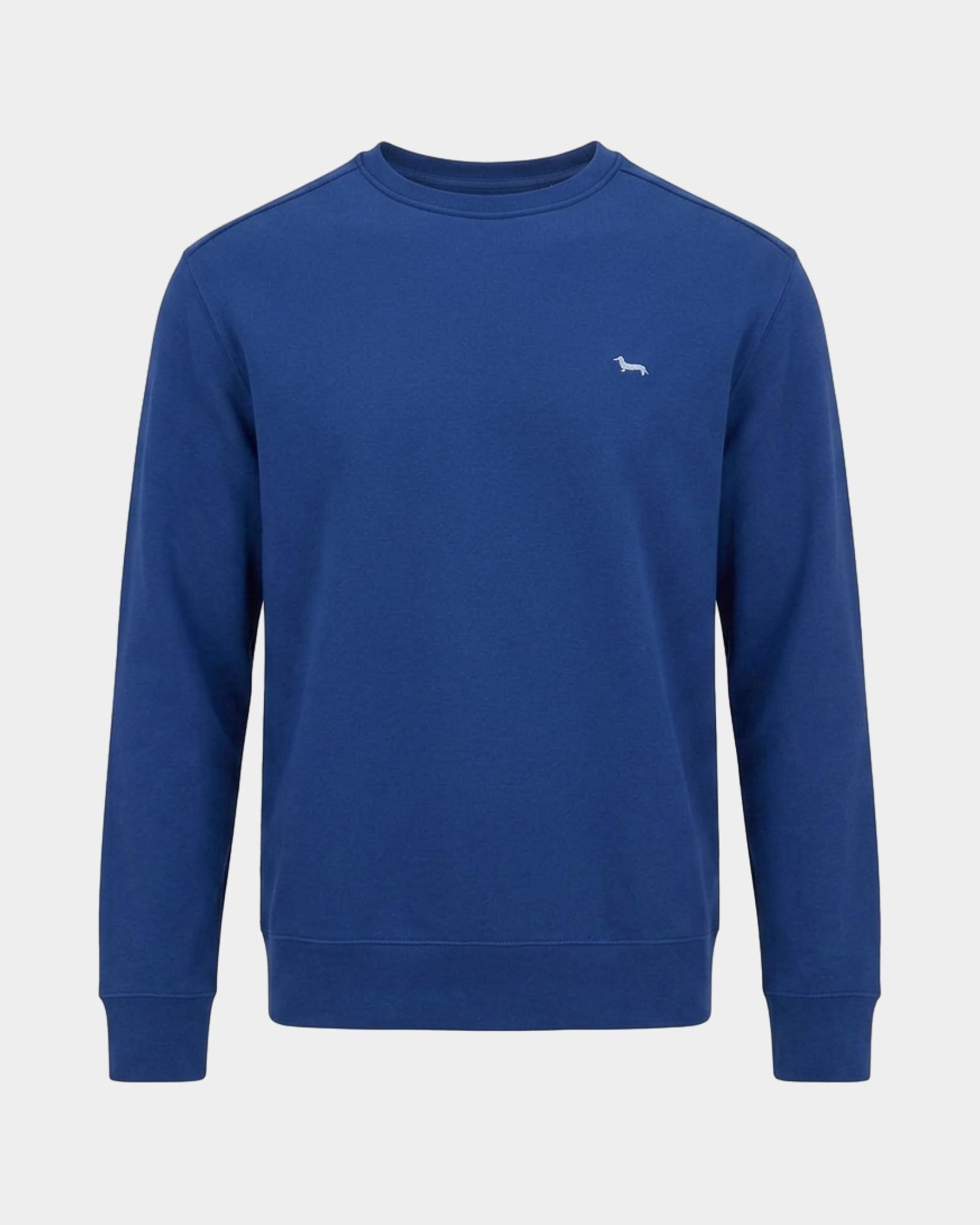 Felpa Uomo girocollo in felpa garzata Regular Fit, BLU SPORT, large