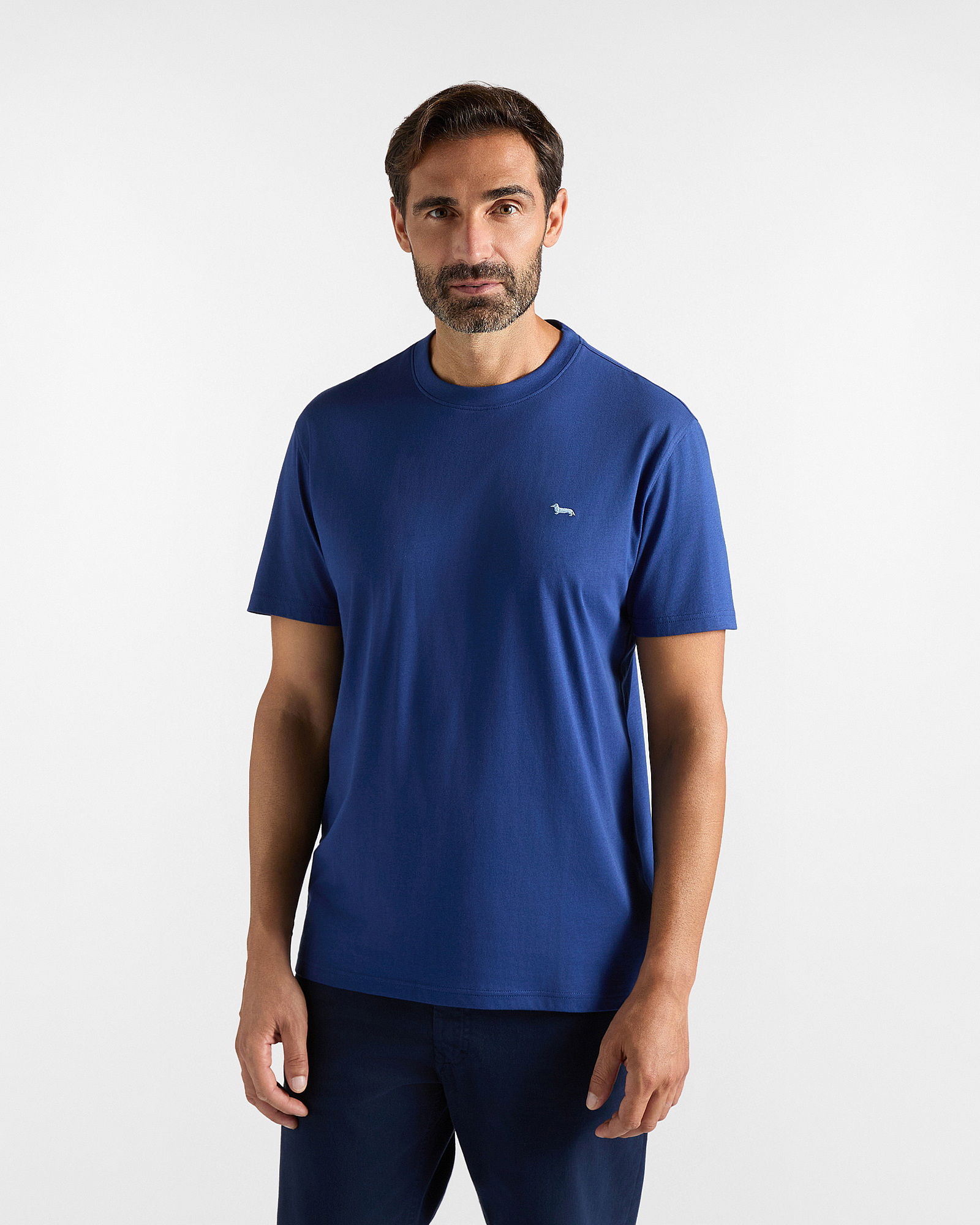 T-shirt Uomo in 100% puro cotone blu Regular Fit