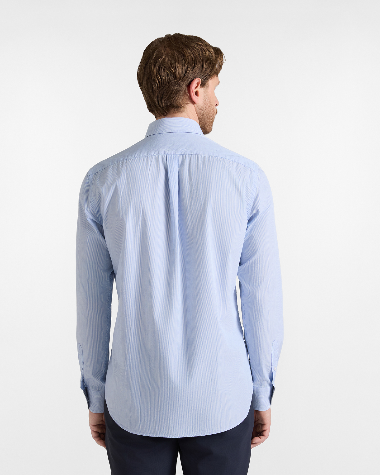 Camicia Uomo micro riga tinto filo Regular Fit, SKY, large