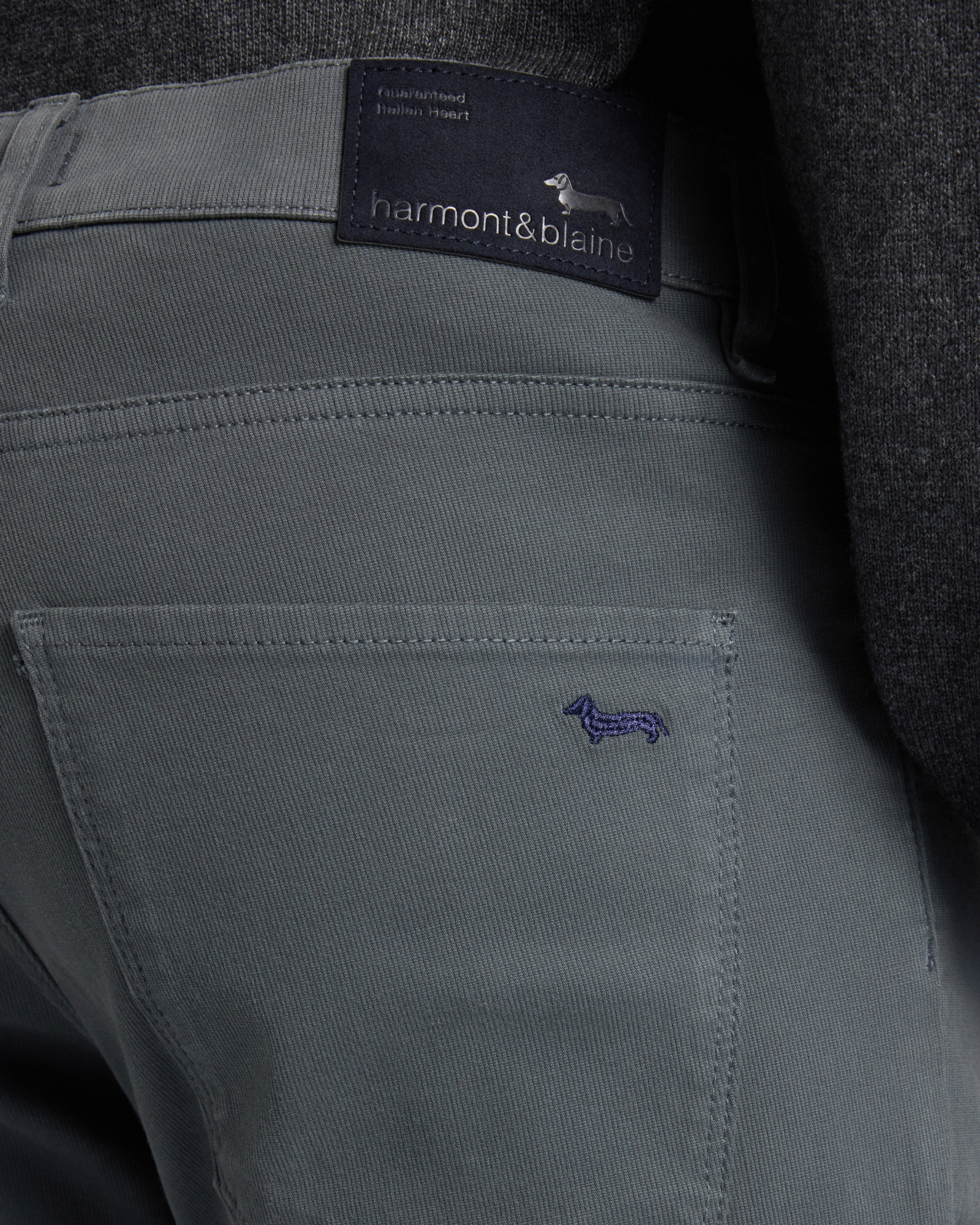 Pantalone Jeans 5 tasche Uomo in cotone stretch grigio Slim Fit Made in Italy, GRIGIO, large