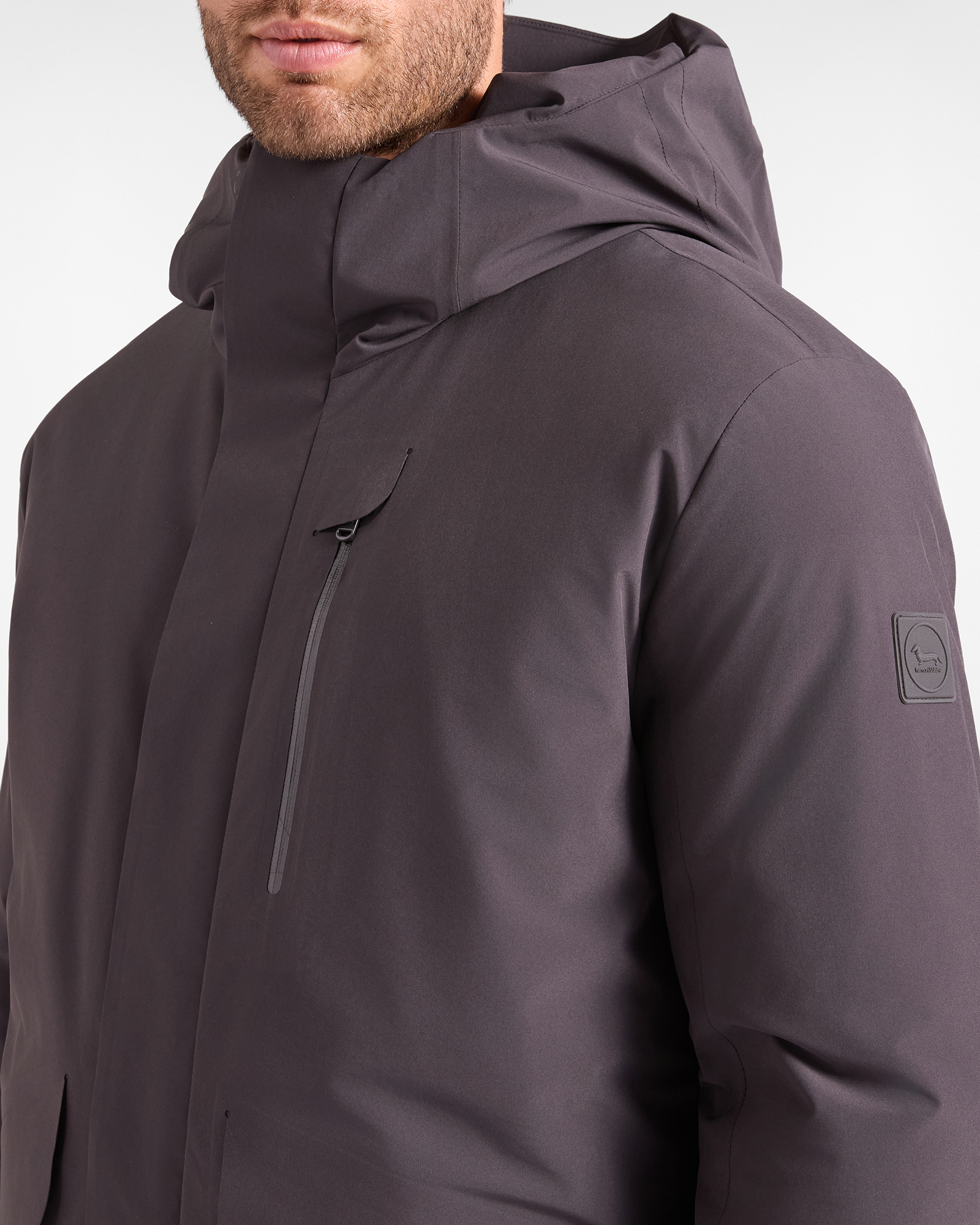 Giubbino Uomo softshell in tessuto tecnico, MARRONE SCURO, large