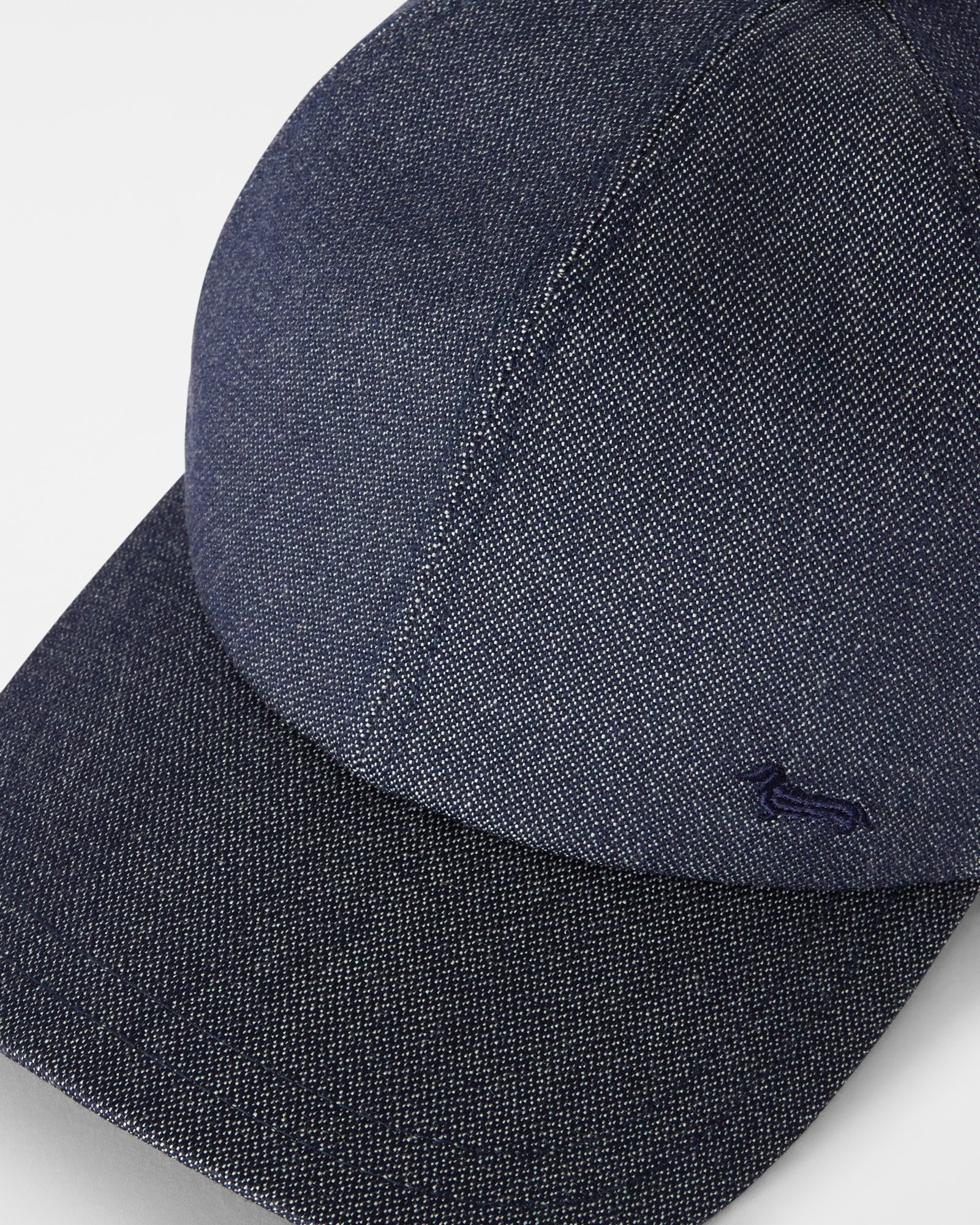 Baseball Cap Uomo mix materiali in misto lana e cotone, BLU DENIM, large
