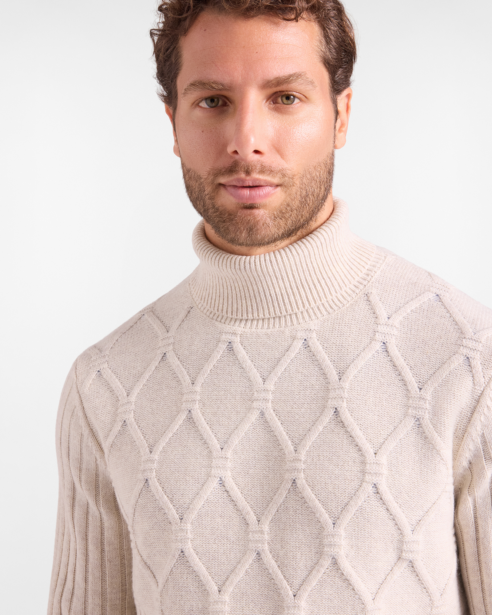 Dolcevita HBJ Uomo in Misto Mohair, BIANCO, large