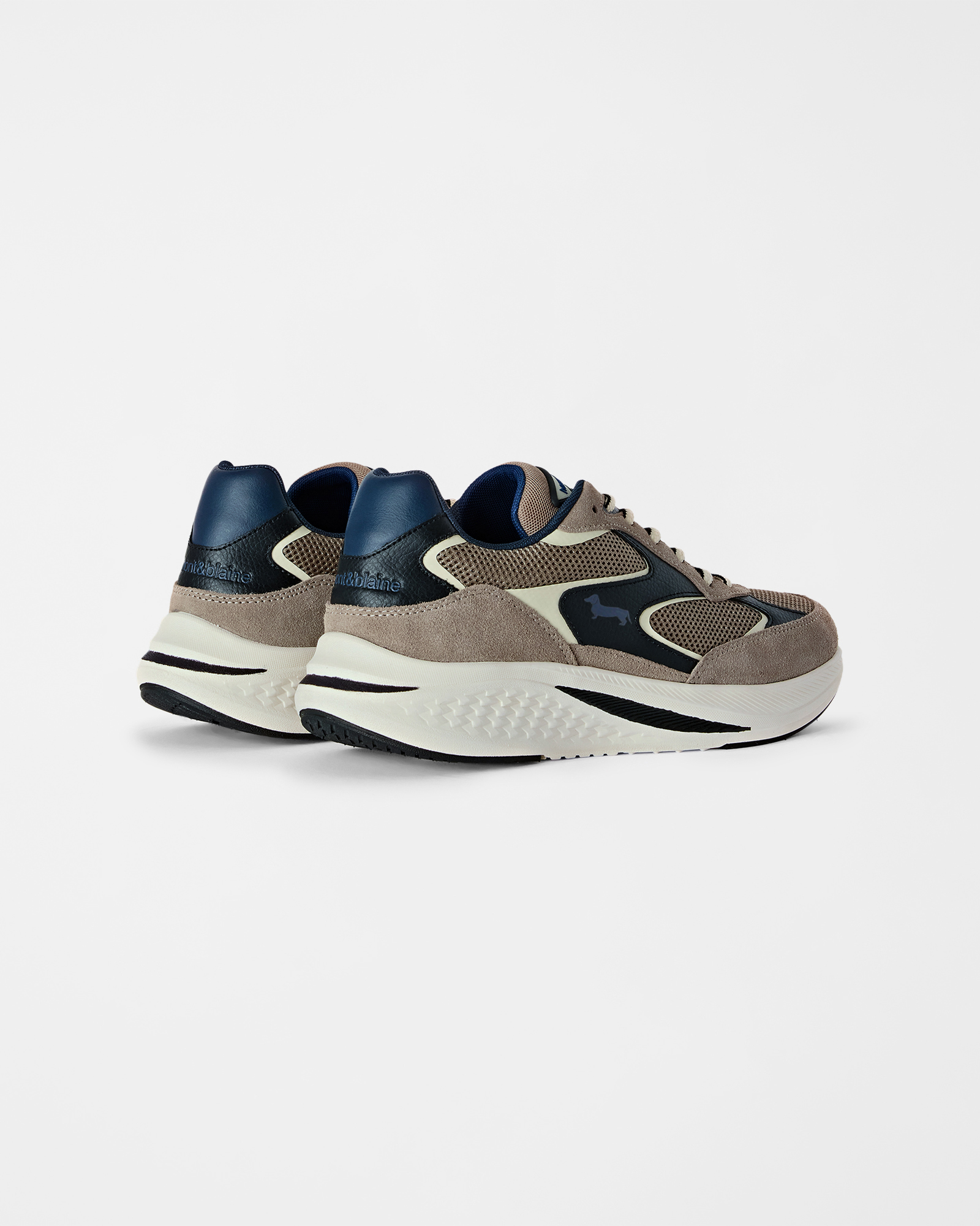 Sneaker Uomo in camoscio e mesh tecnico, TAUPE, large